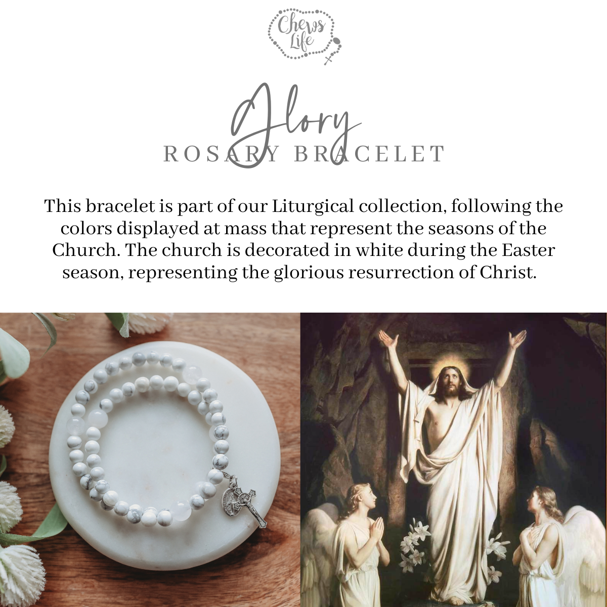 Glory | Stretch & Wrap Rosary Bracelet