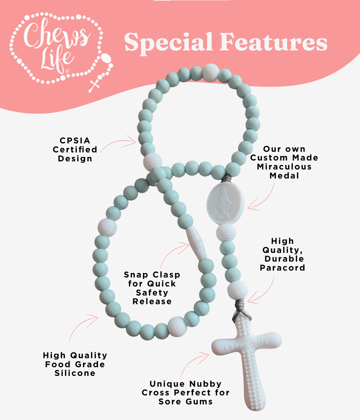John the Baptist Silicone Rosary | Chews Life Rosary