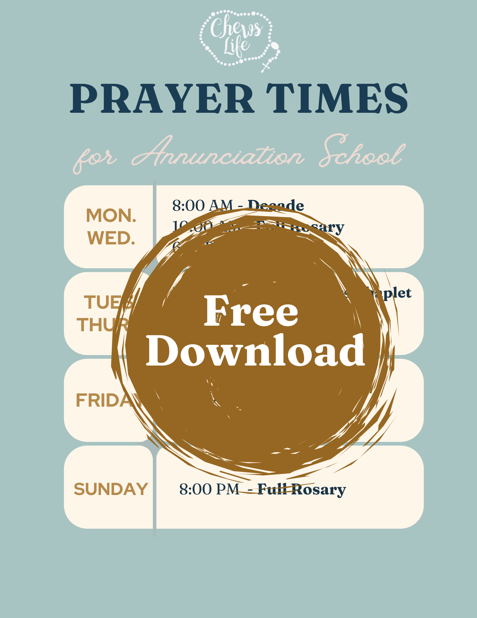 Prayer for Annuncation | Prayer Schedule