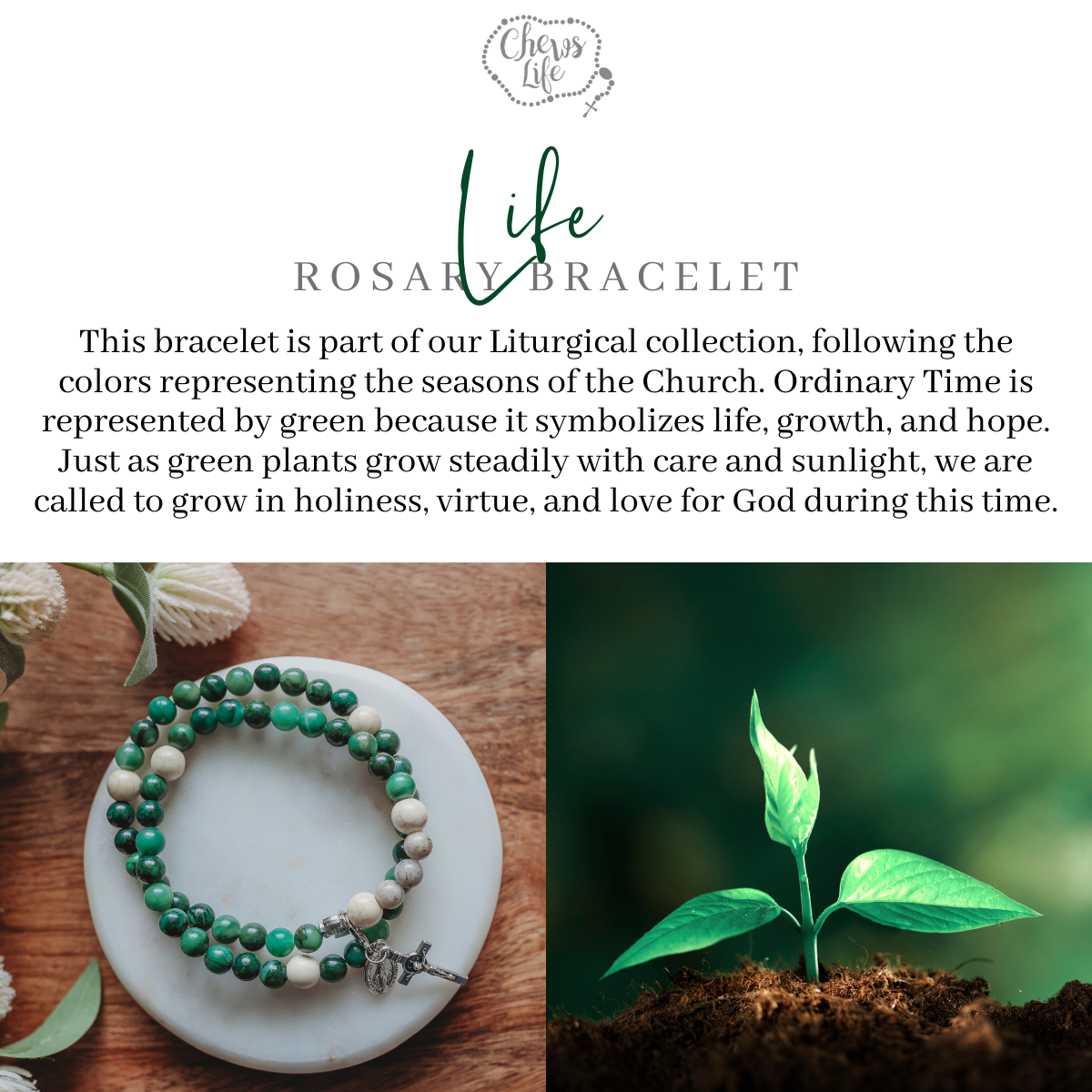 Life | Stretch & Wrap Rosary Bracelet