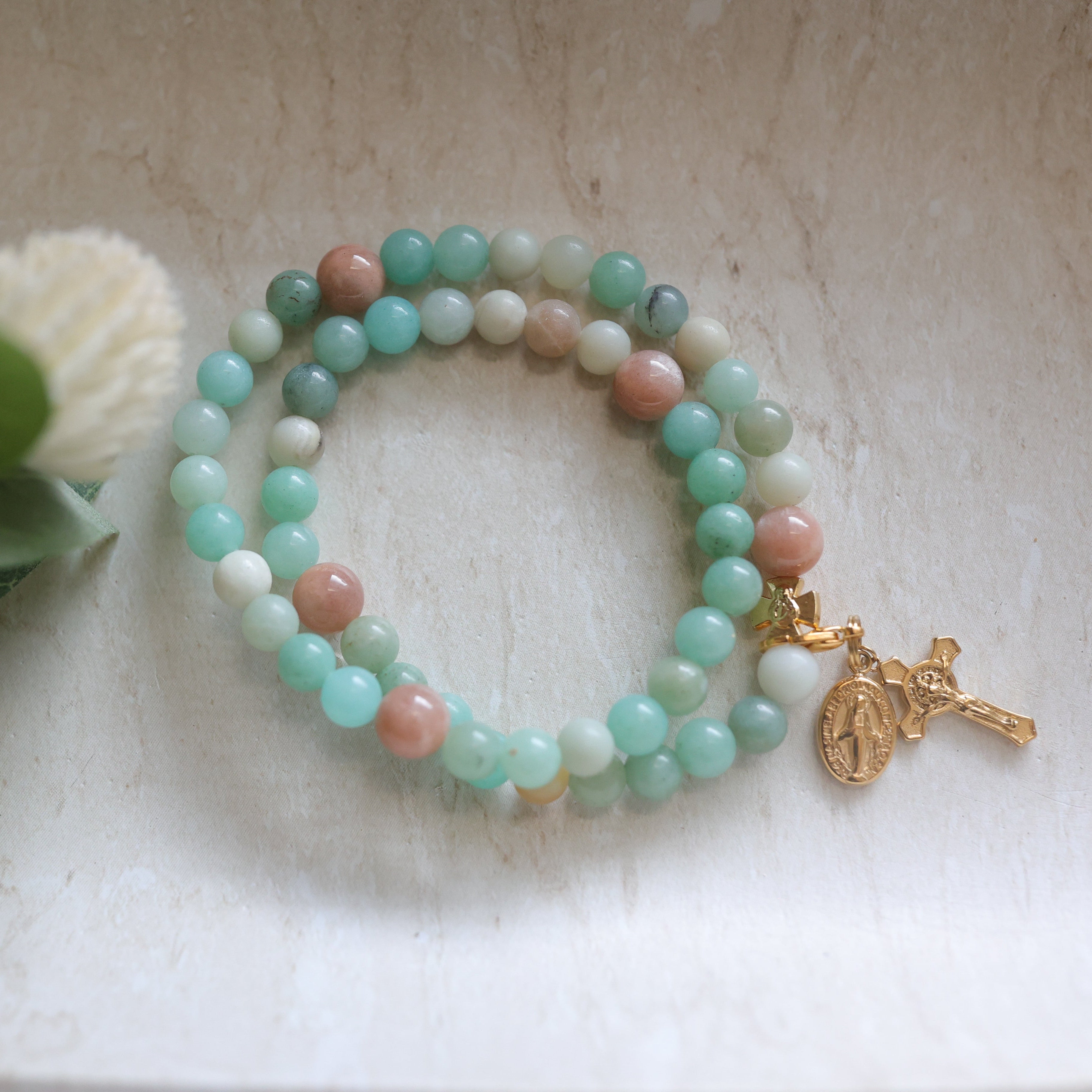 Gianna | Stretch & Wrap Rosary Bracelet