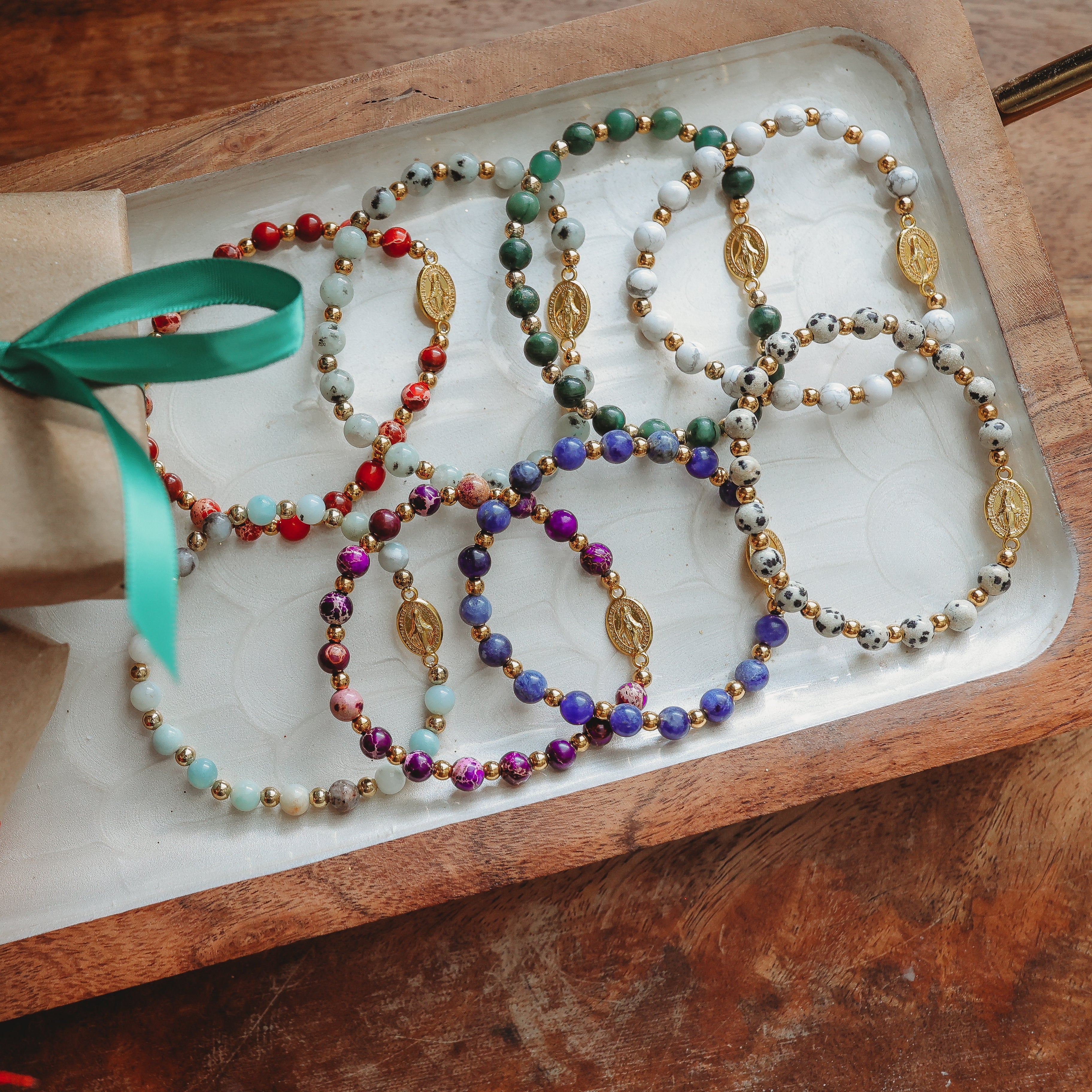 Miraculous Medal Stackable Accent Bracelets