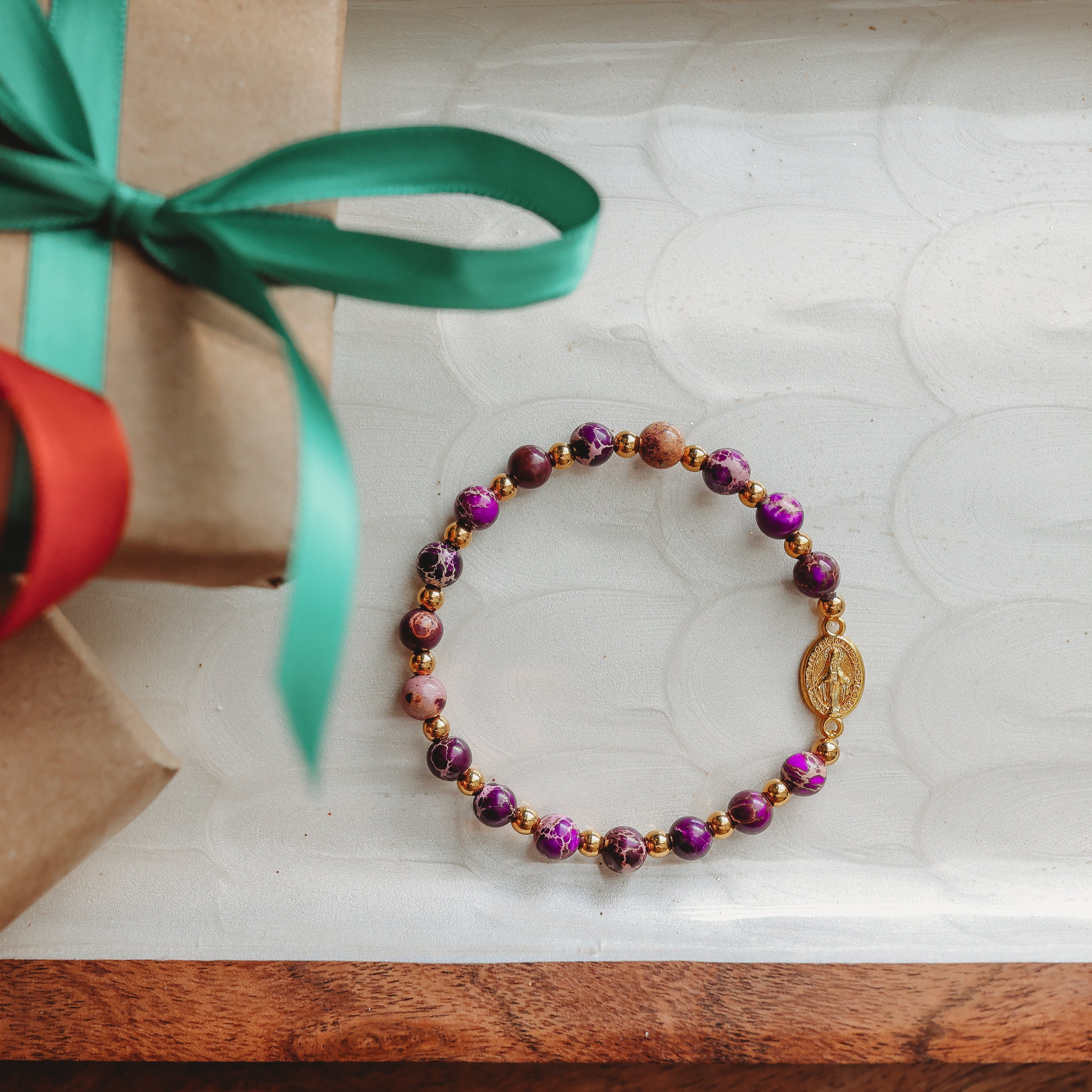 Miraculous Medal Stackable Accent Bracelets