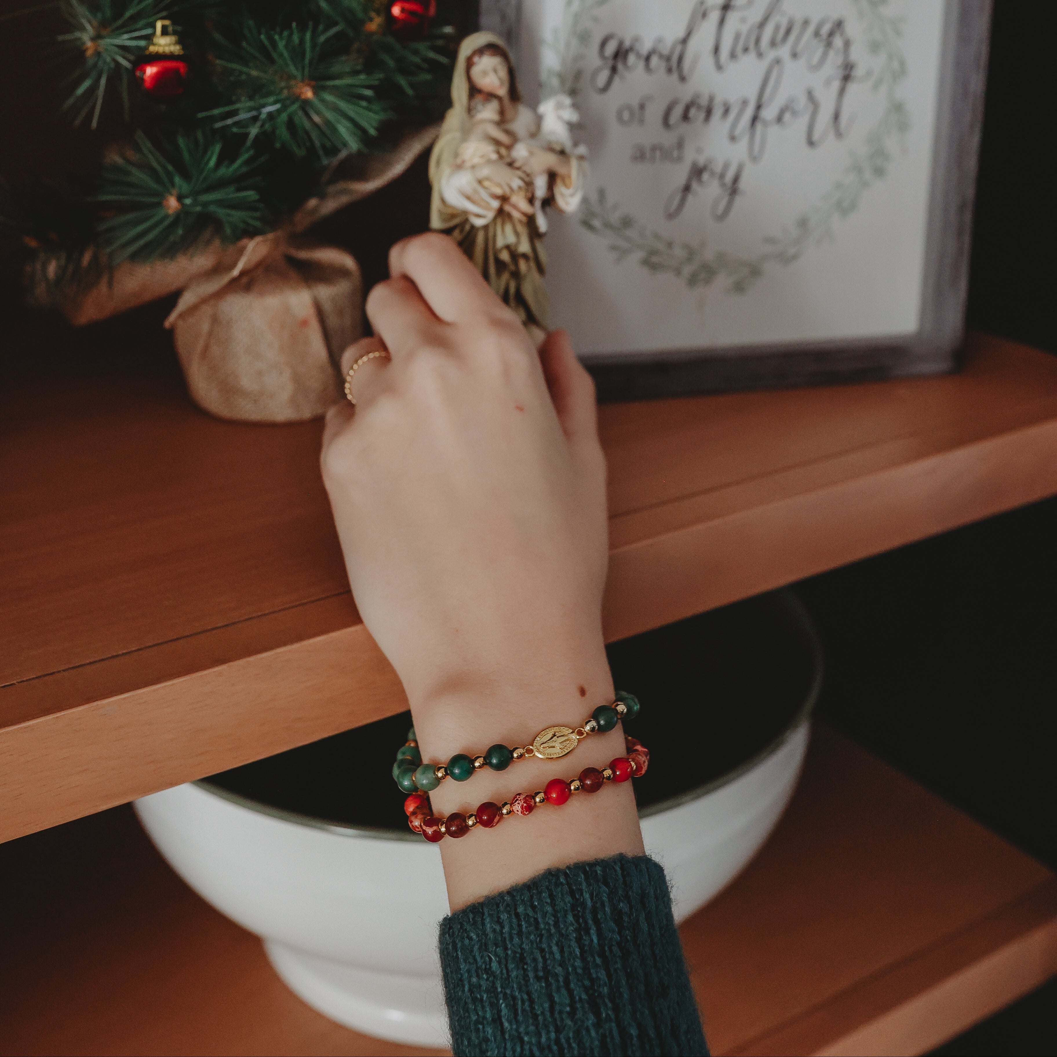 Miraculous Medal Stackable Accent Bracelets