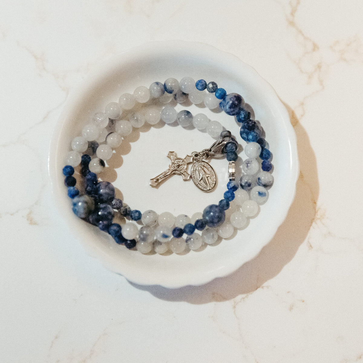 St. Teresa of Calcutta Triple Wrap Rosary Bracelet