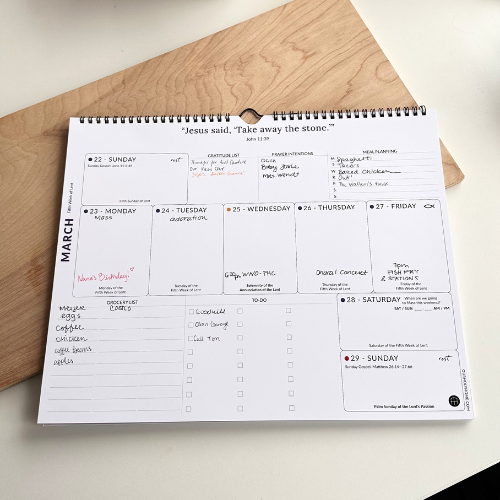 Family Liturgical Planner | Quarterly Calendar Subscription