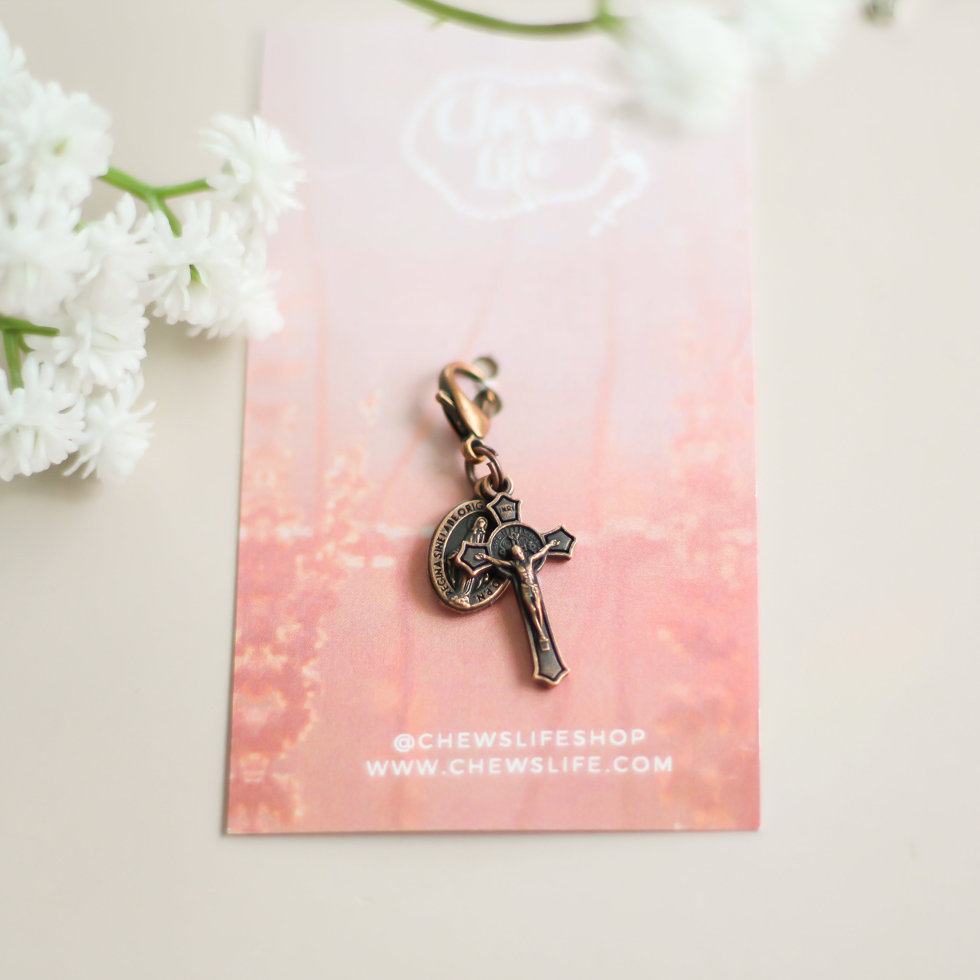 Miraculous Medal & Crucifix | Bookmark Charm