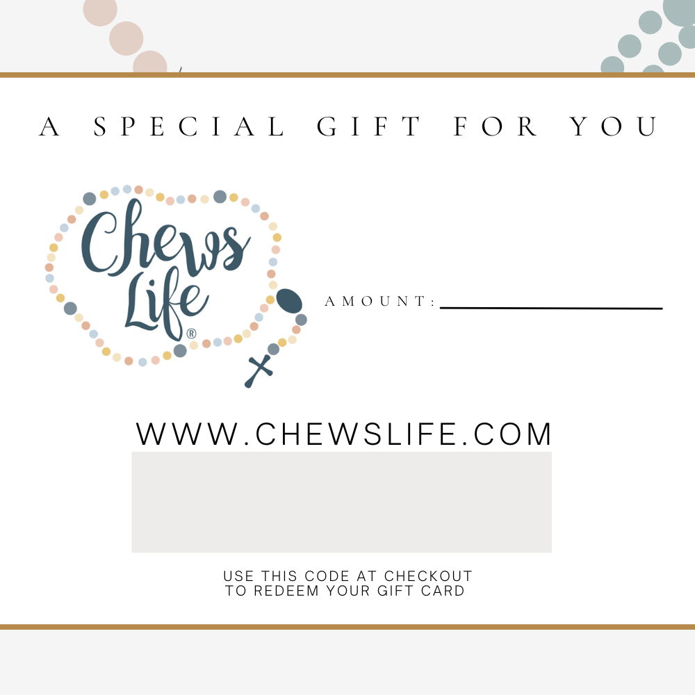 Simple Baby Gift Set| Chews Life Teether and Saint Bracelet |