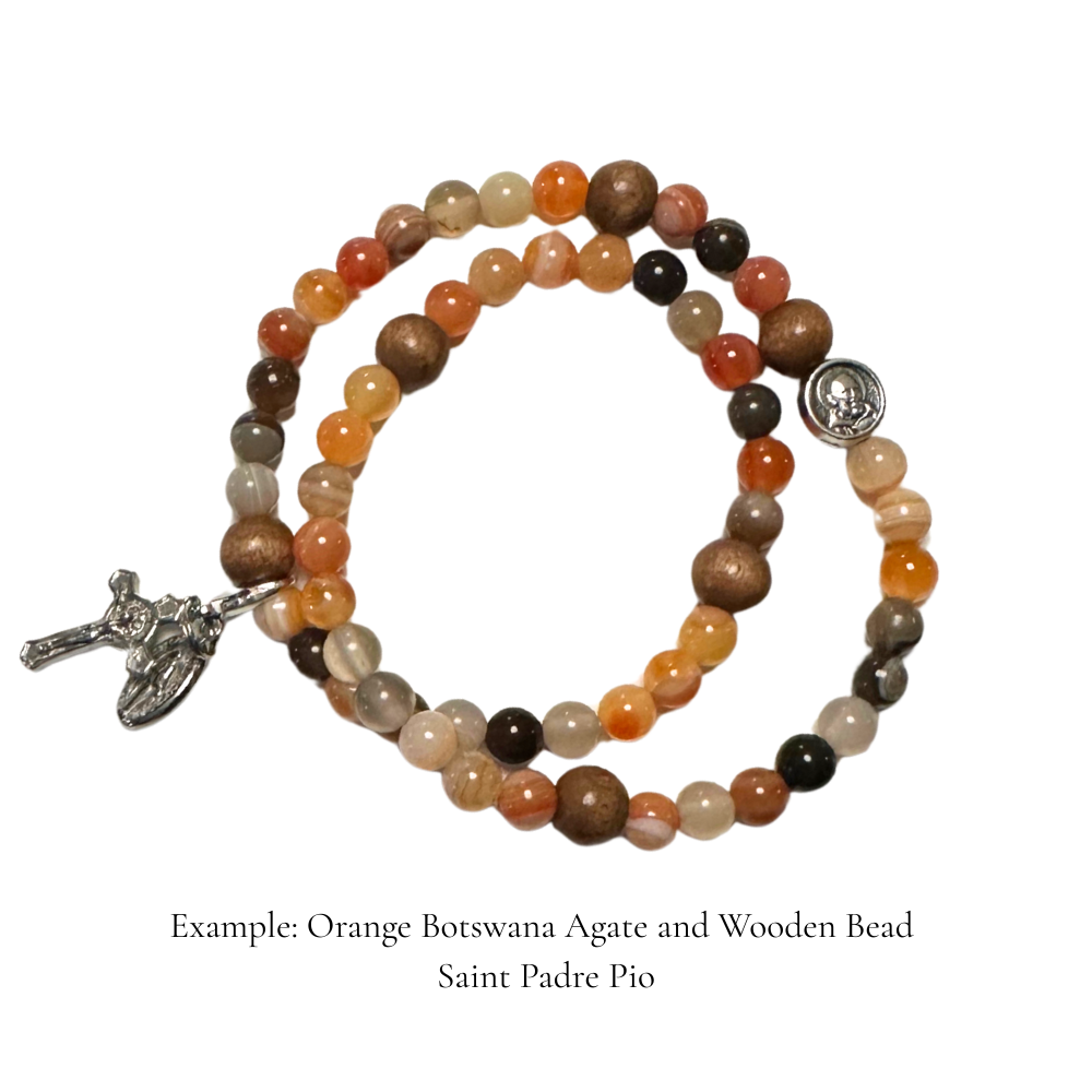 Choose your Saint | Custom Saint Rosary Bracelet | Medium