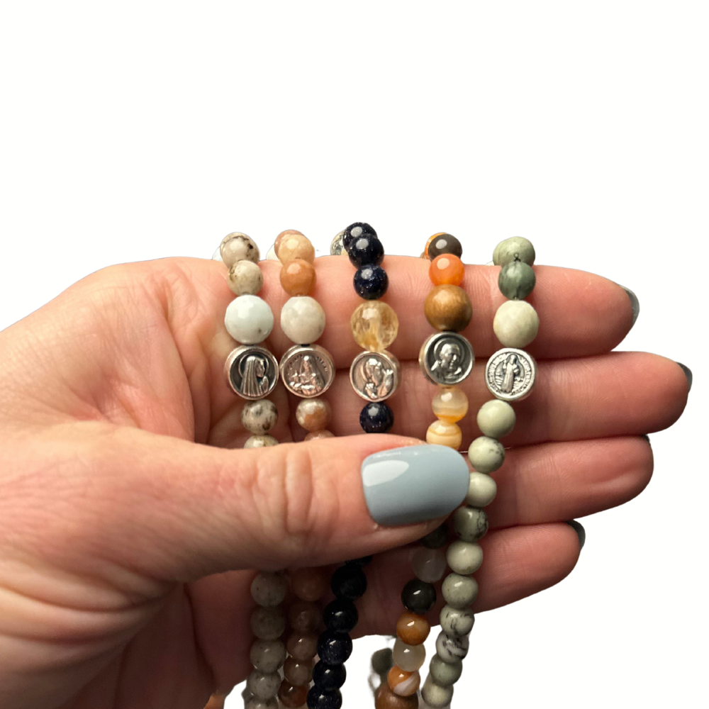 Choose your Saint | Custom Saint Rosary Bracelet | Medium