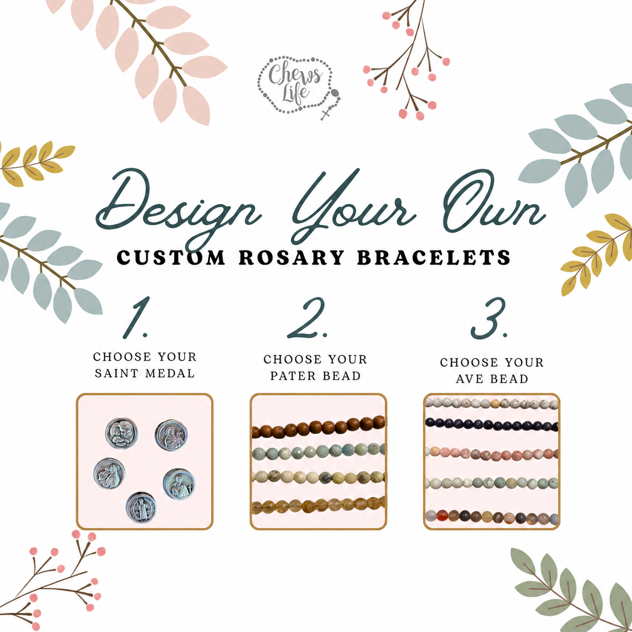 Design Your Own Rosary Bracelet | Medium (7")