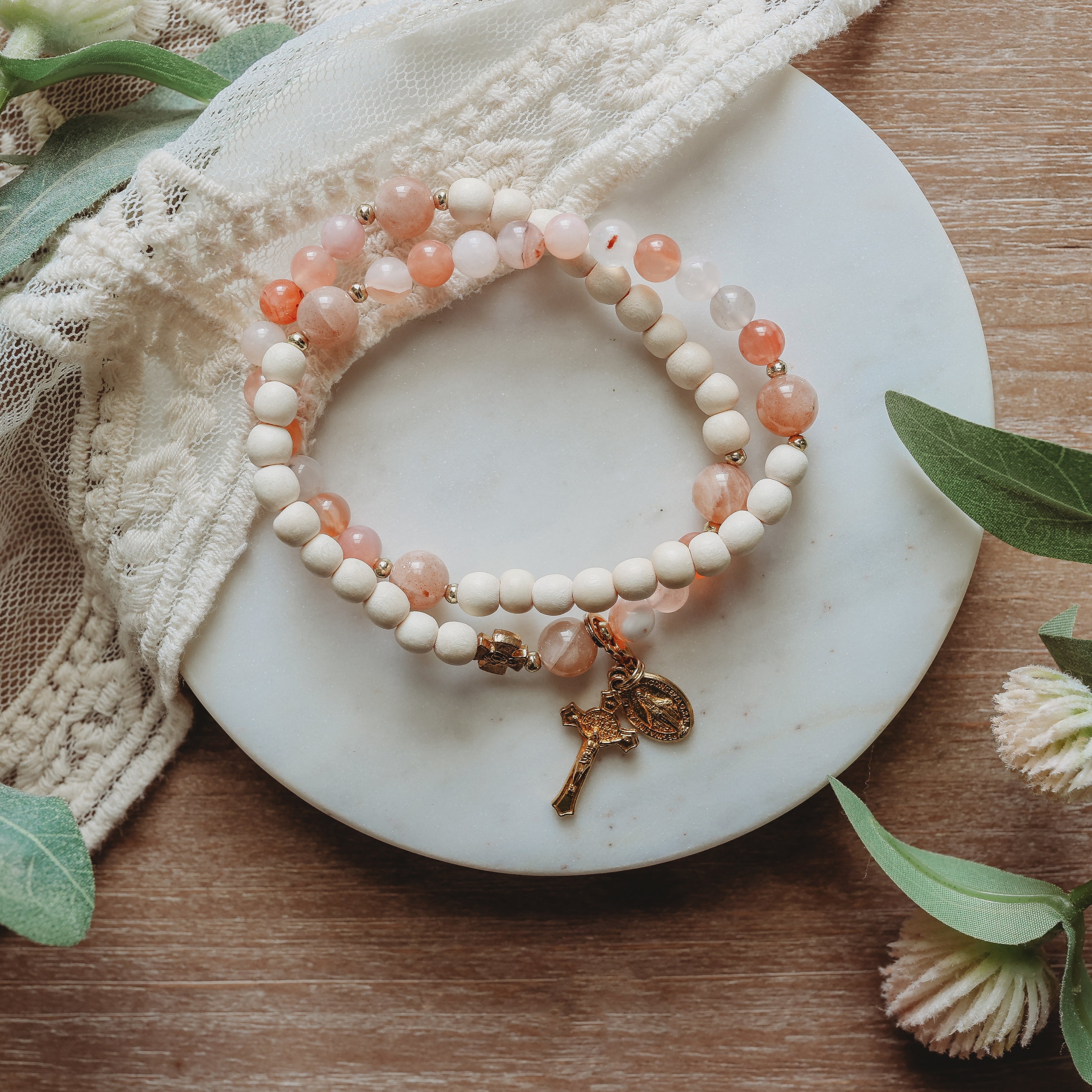 The Coronation | Stretch & Wrap Rosary Bracelet