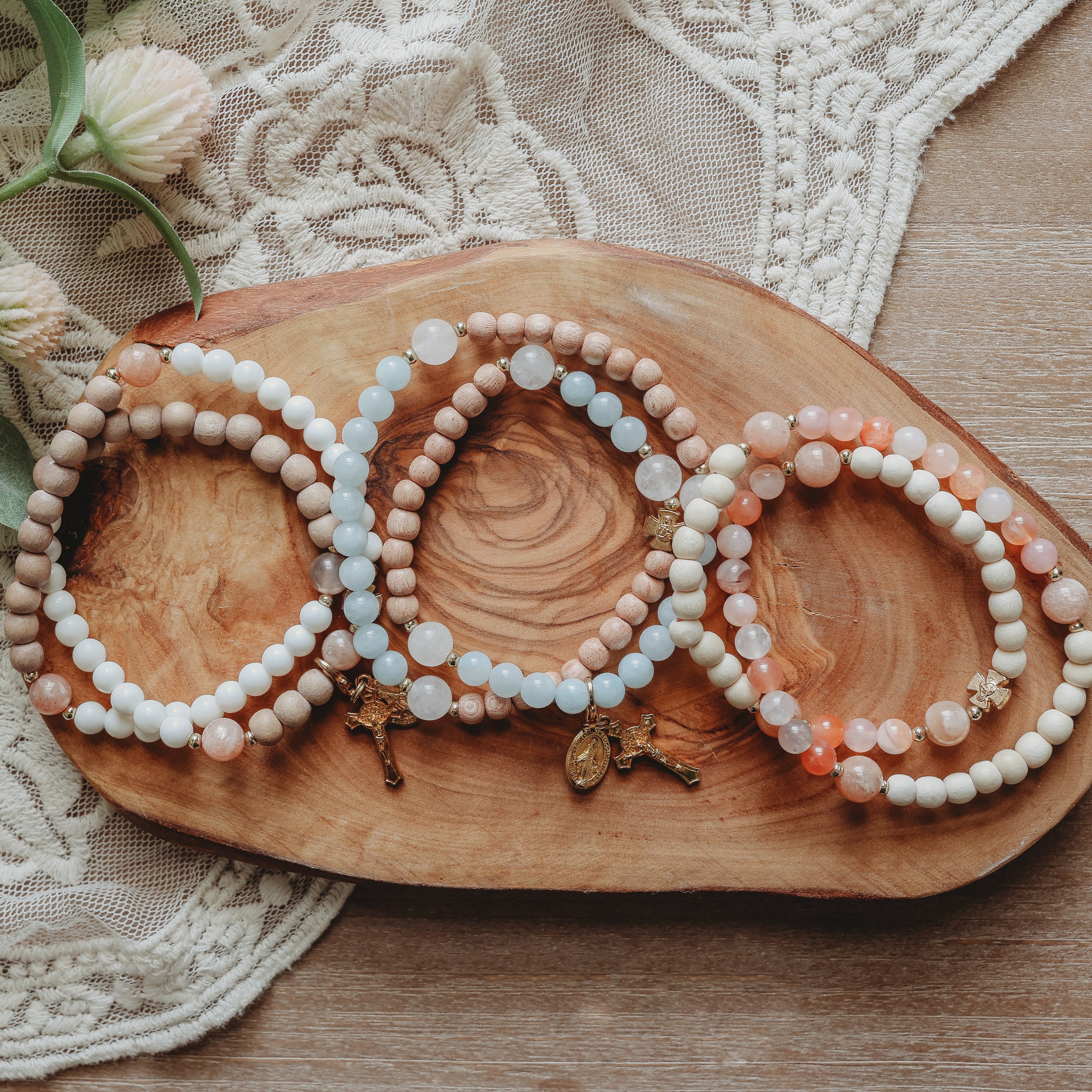 The Assumption | Stretch & Wrap Rosary Bracelet