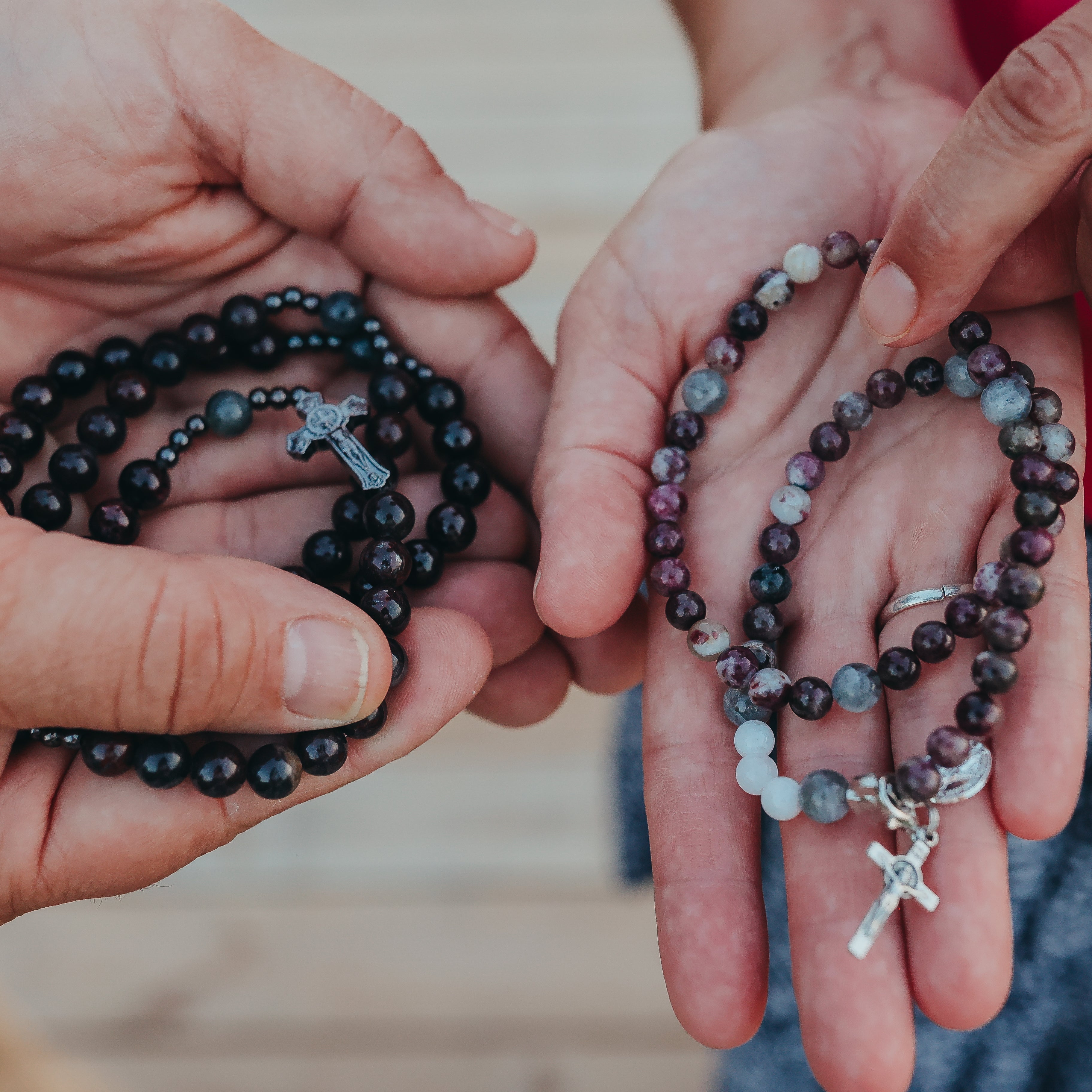 The Martins | Couples Rosary Bracelet Set
