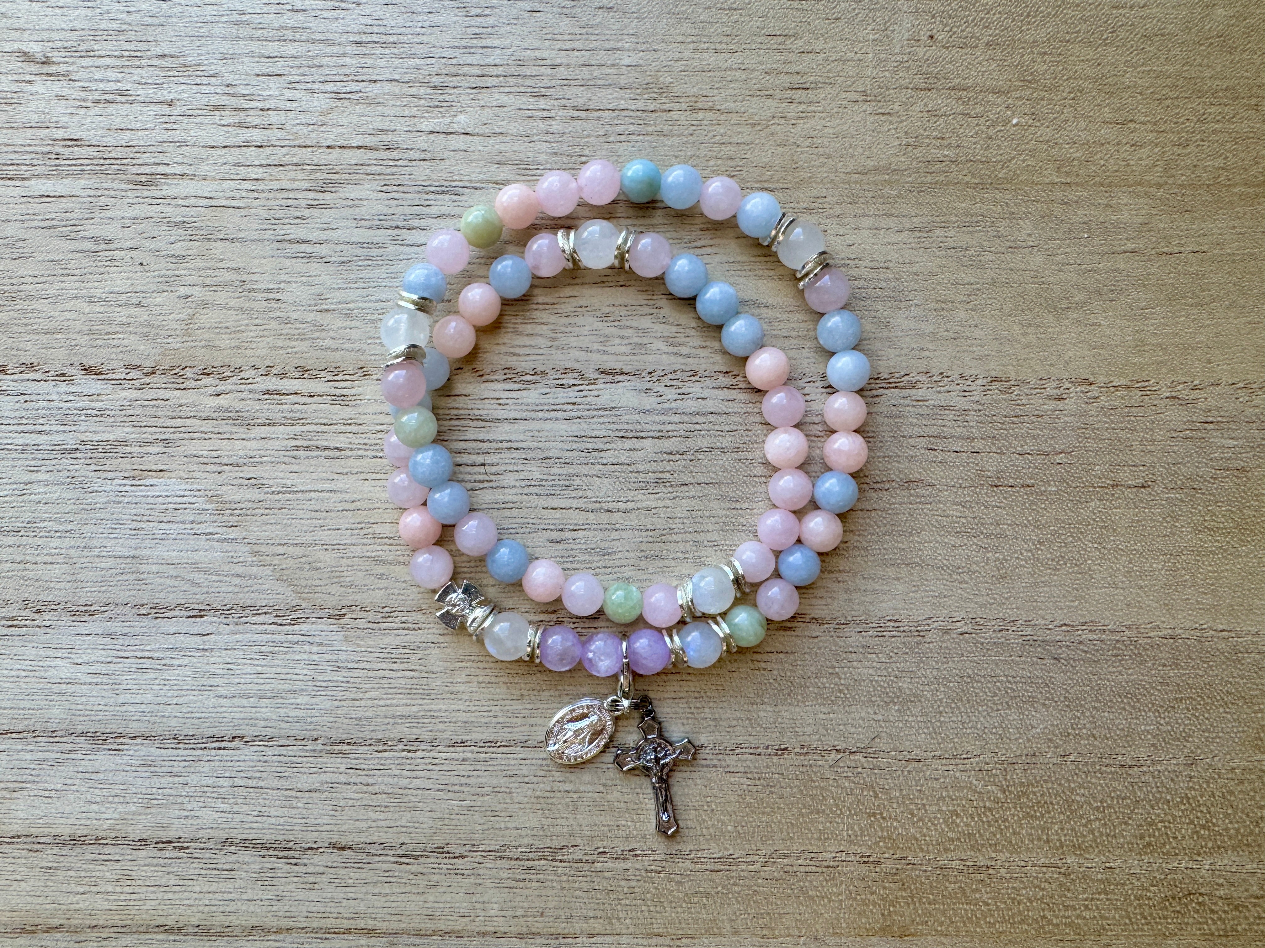 Rainbow Mama | Chews Life Rosary Bracelet | Limited Edition | Silver