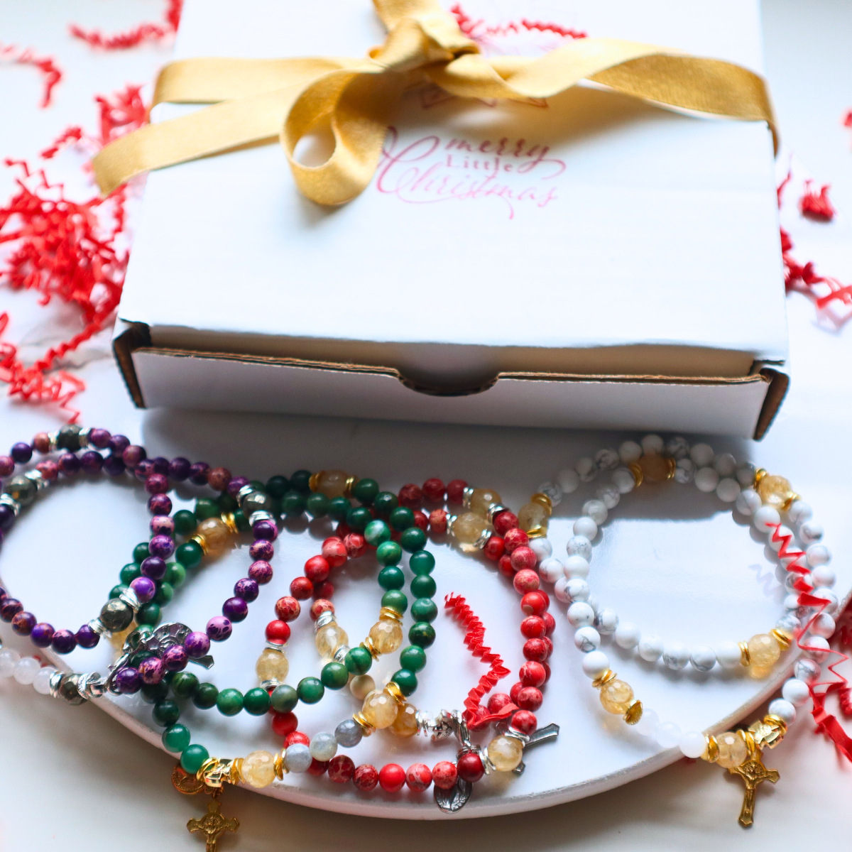 Liturgical Rosary Bracelet Gift Set | Holiday Lux Gift Collection