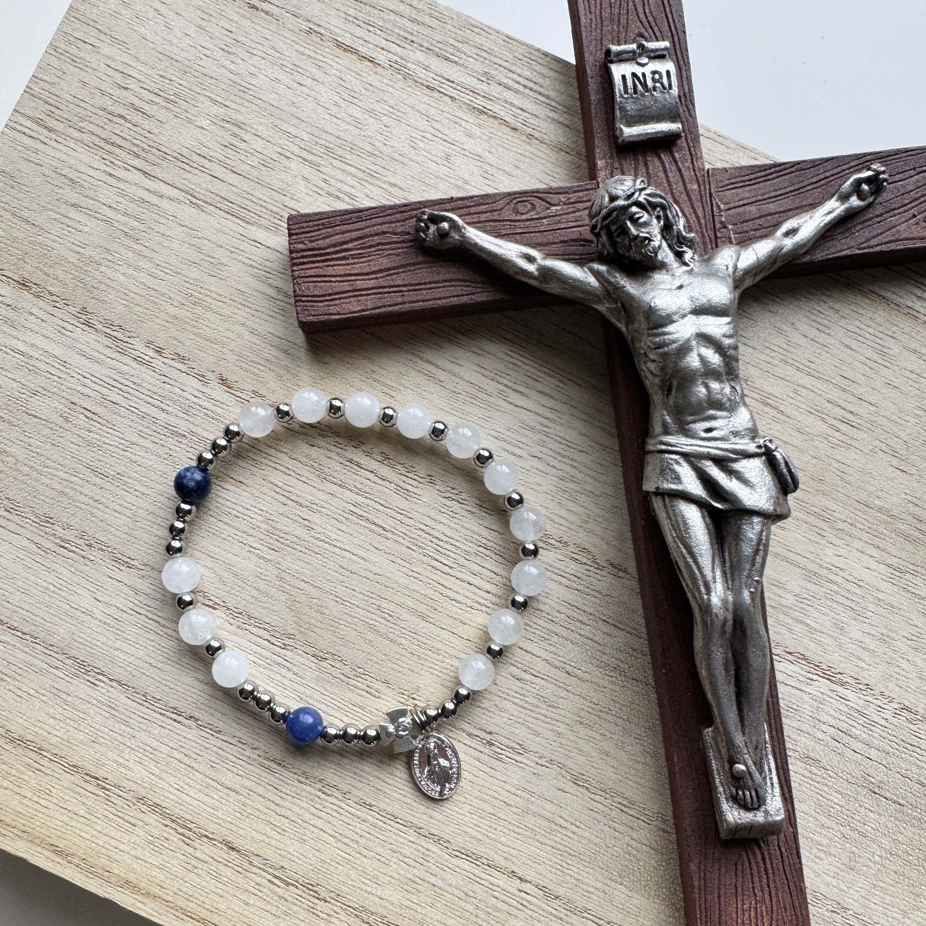 Saint John Paul II | Gemstone Decade Bracelet