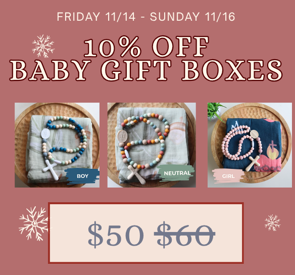 Essentials Baby Gift Set | Chews Life Silicone Rosary & Muslin Swaddle