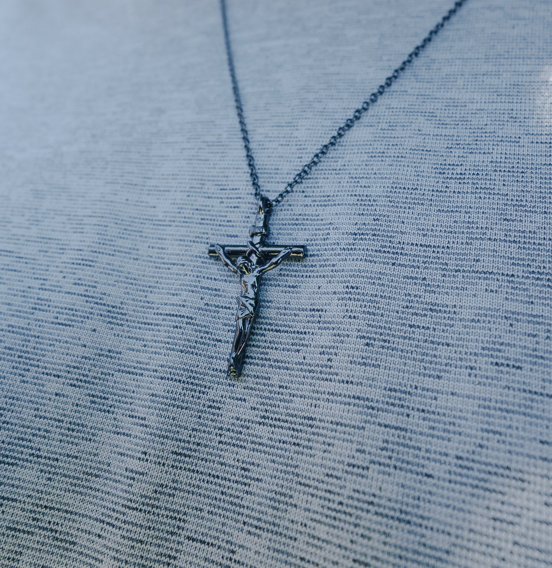 Mens Black Crucifix | Blessed is She
