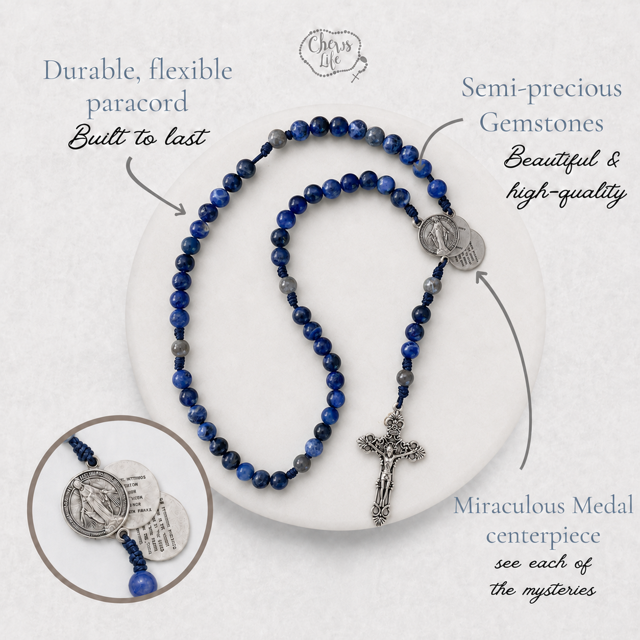 Immaculate Conception | Traditional Gemstone Rosary