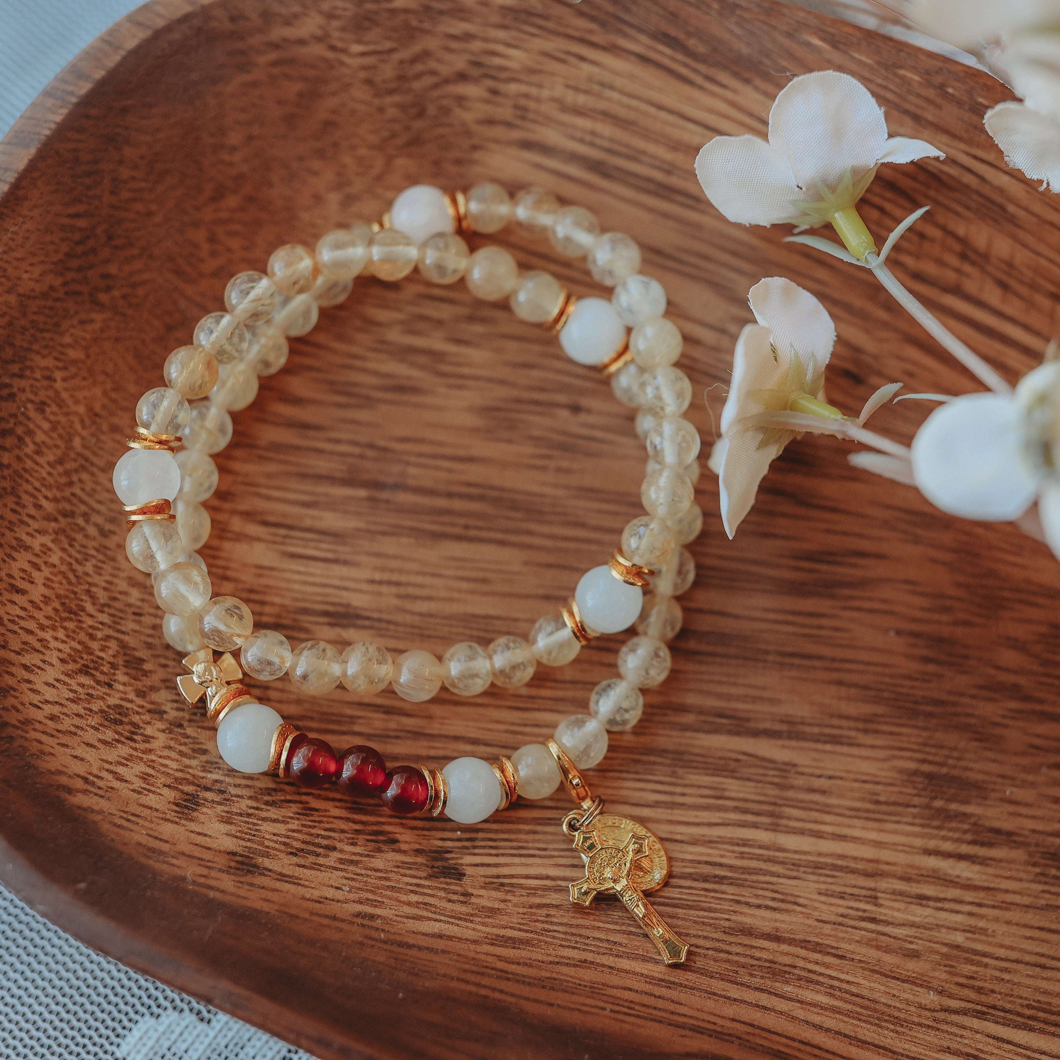 St. Leo the Great | Double Wrap Rosary Bracelet