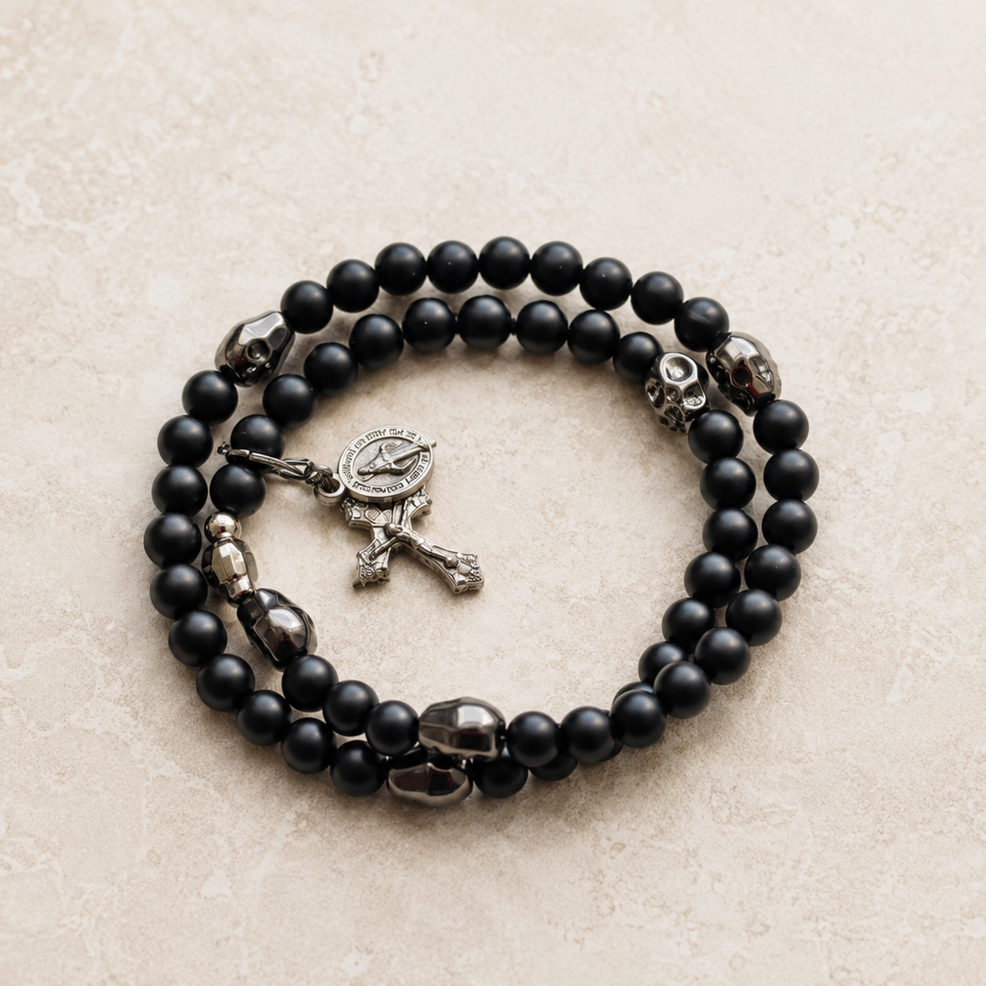 Memento Mori | Stretch and Wrap Rosary Bracelet