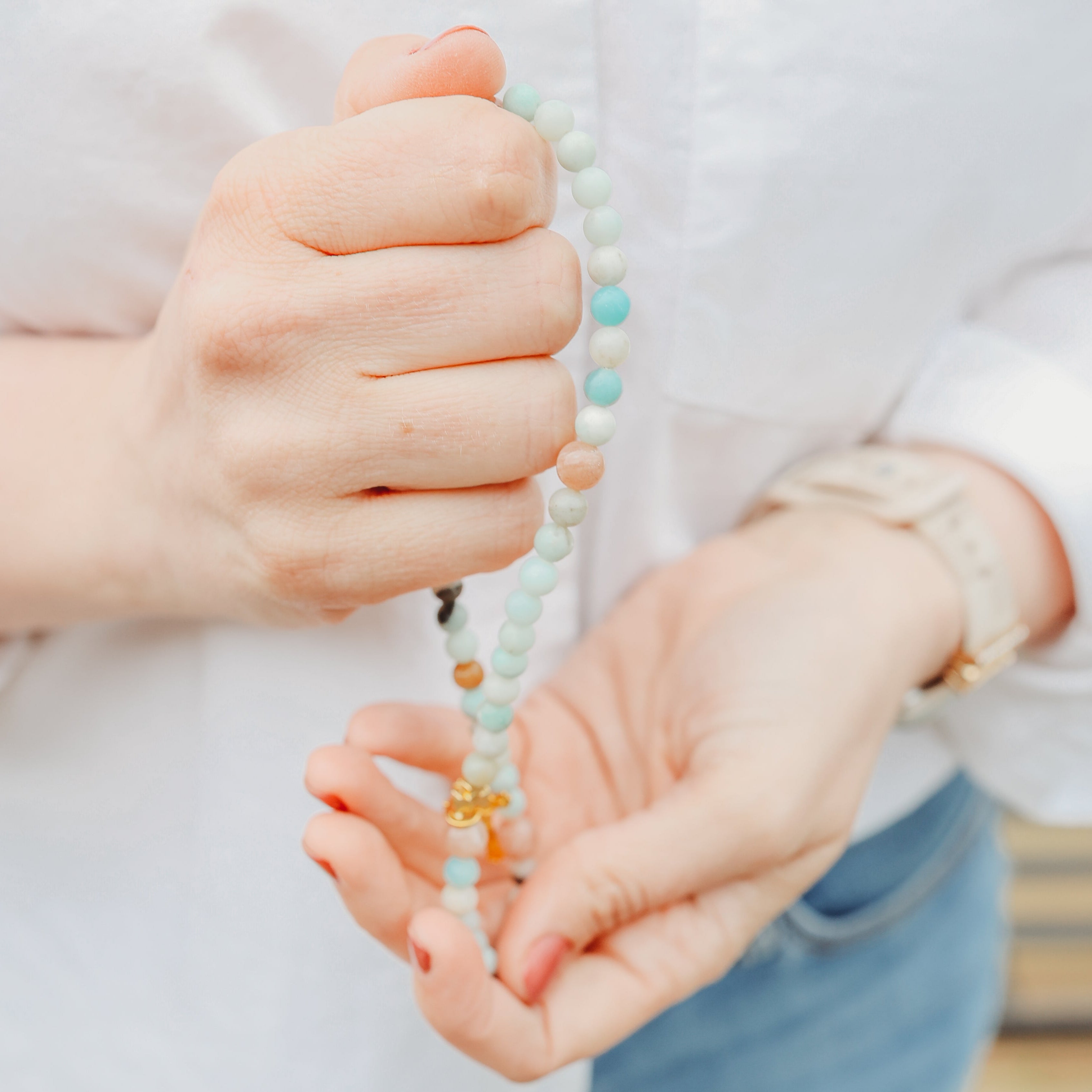 Gianna | Stretch & Wrap Rosary Bracelet