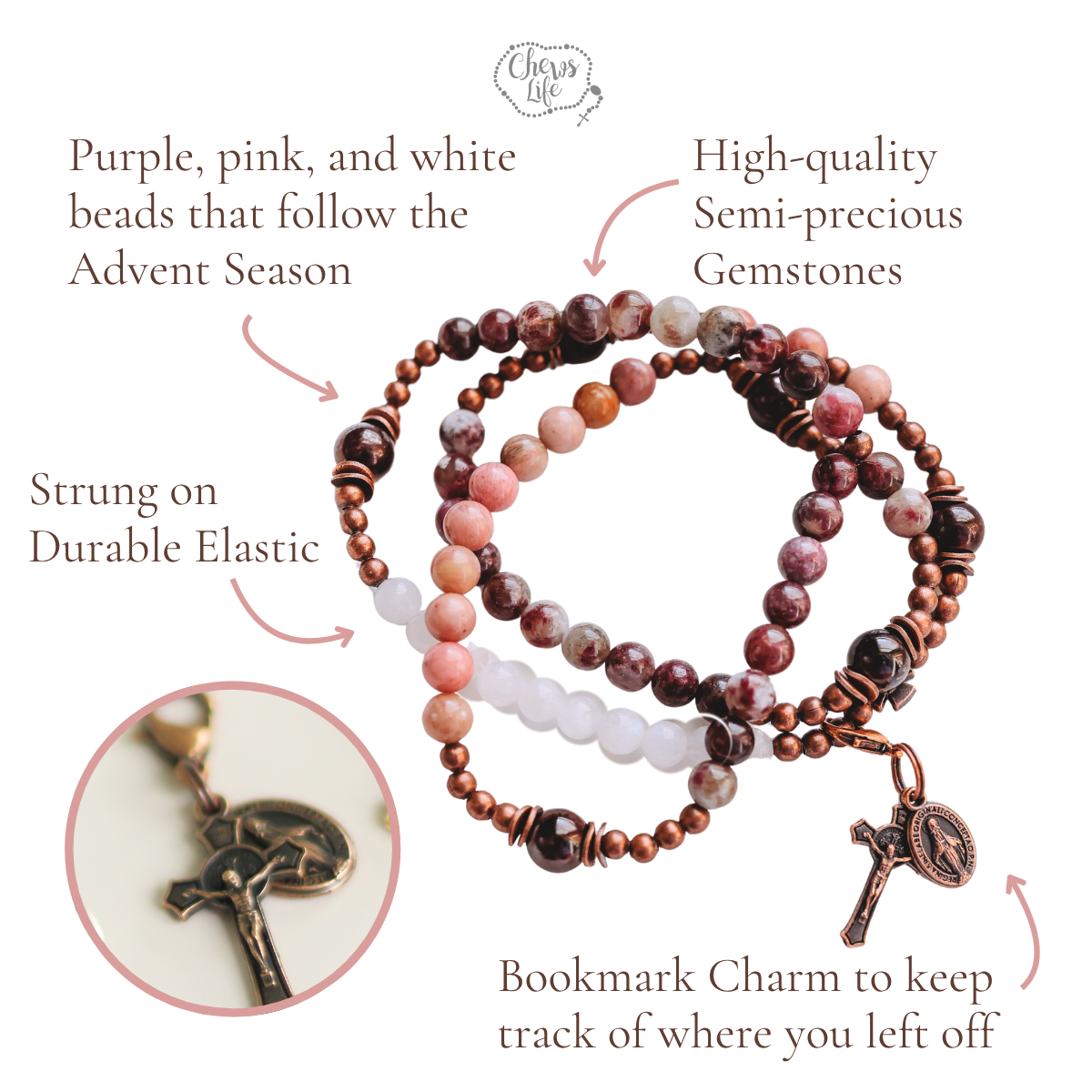 2025 Advent Triple Wrap Rosary Bracelet | Limited Edition | Presale