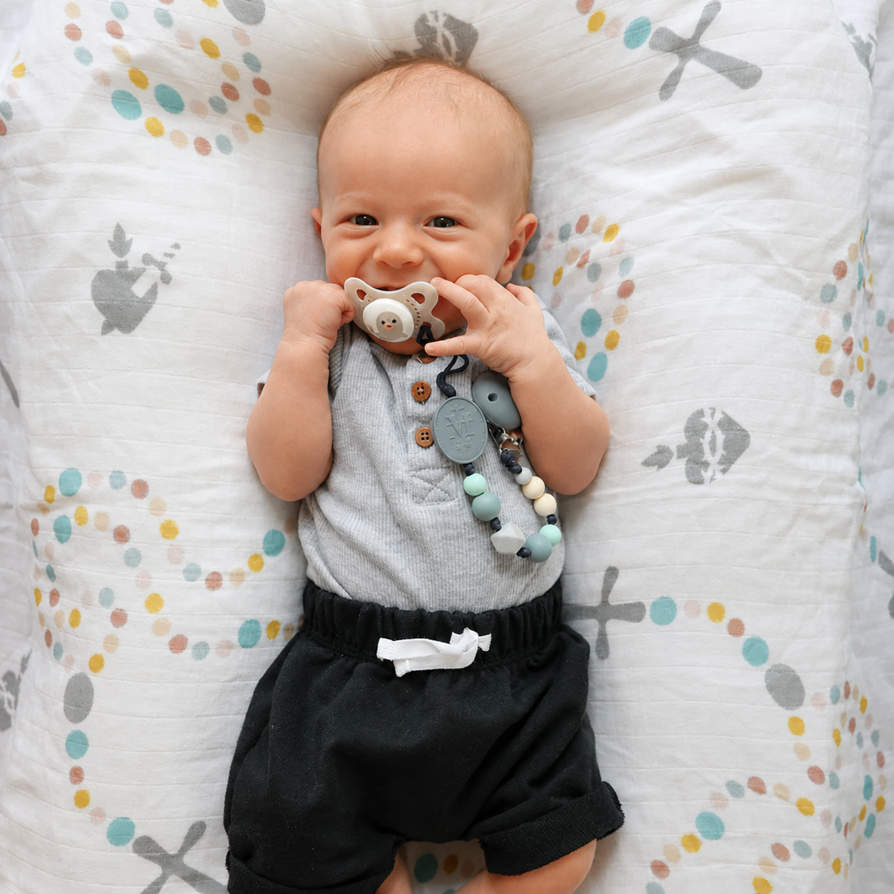 Holy Rosary Catholic Baby Blanket | Bamboo Muslin Swaddle
