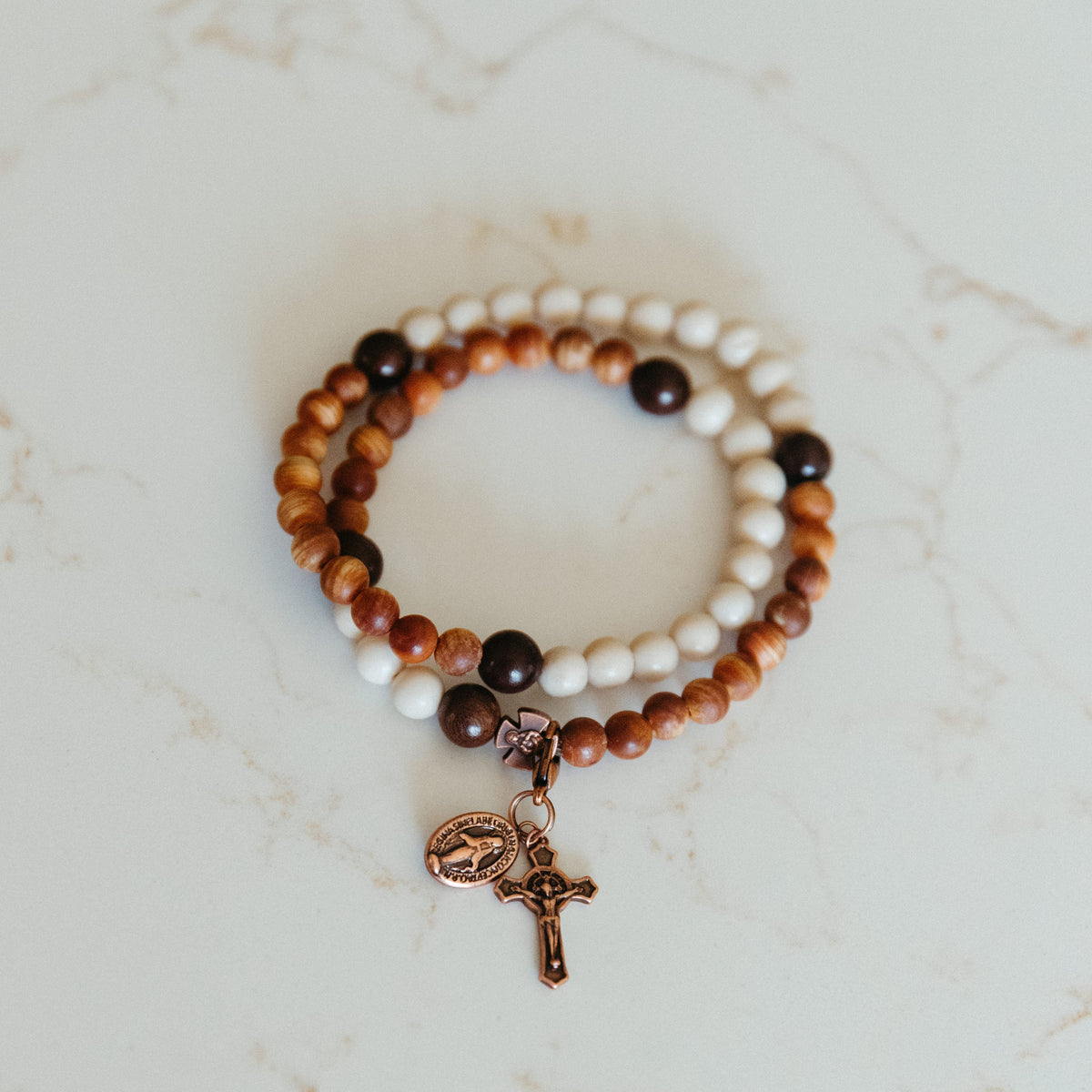 Blessed Solanus Casey Double Wrap Rosary Bracelet | Fall Collection