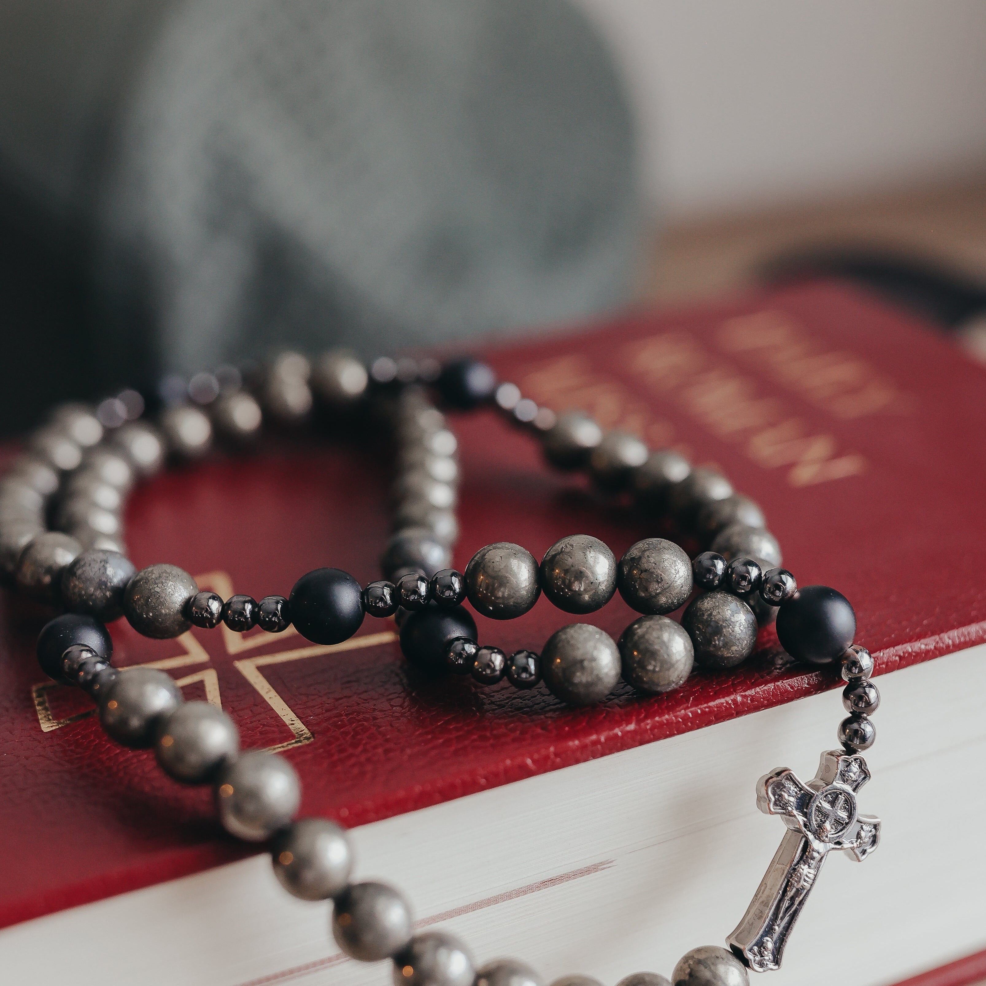 St. Michael | Men's Triple Wrap Rosary Bracelet