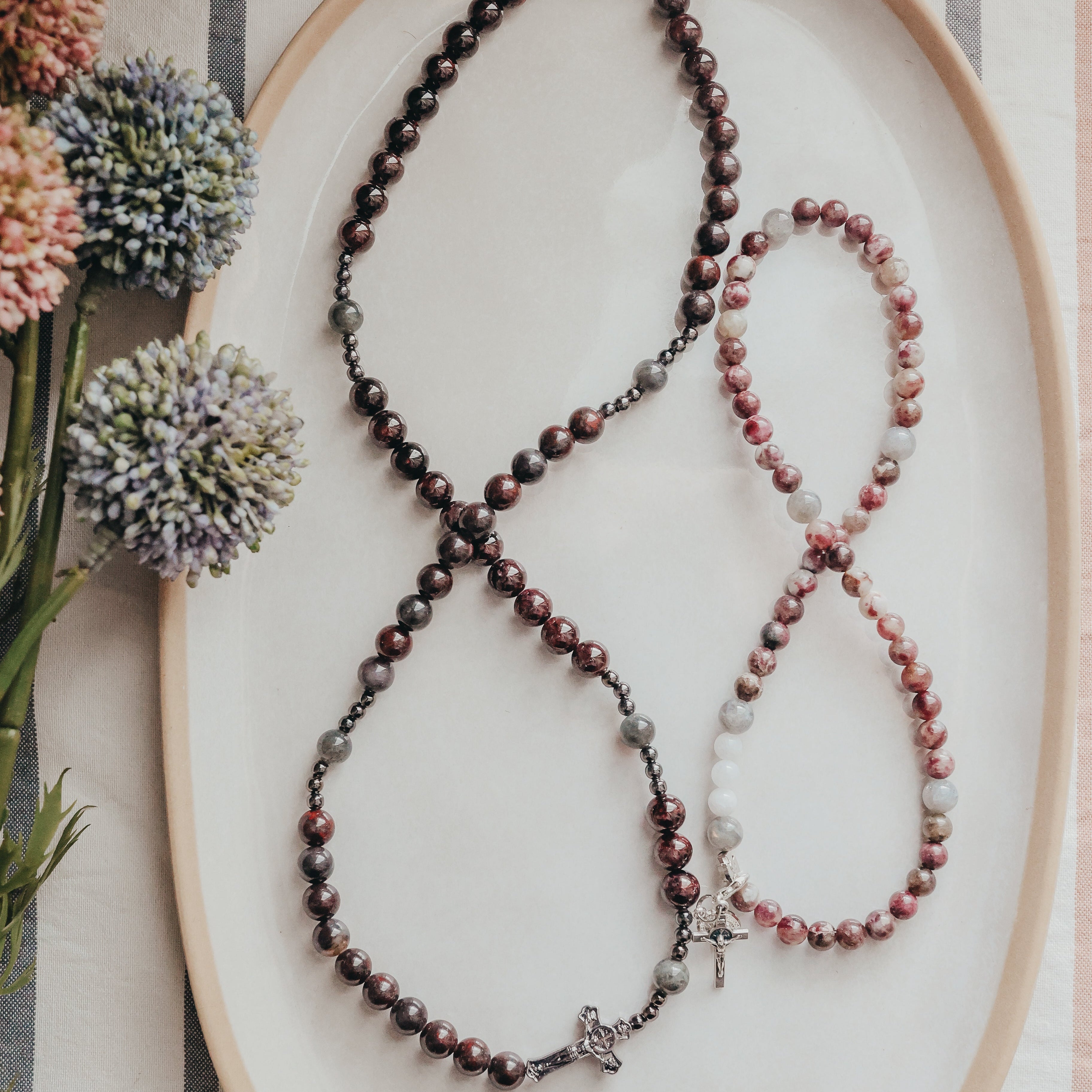The Martins | Couples Rosary Bracelet Set