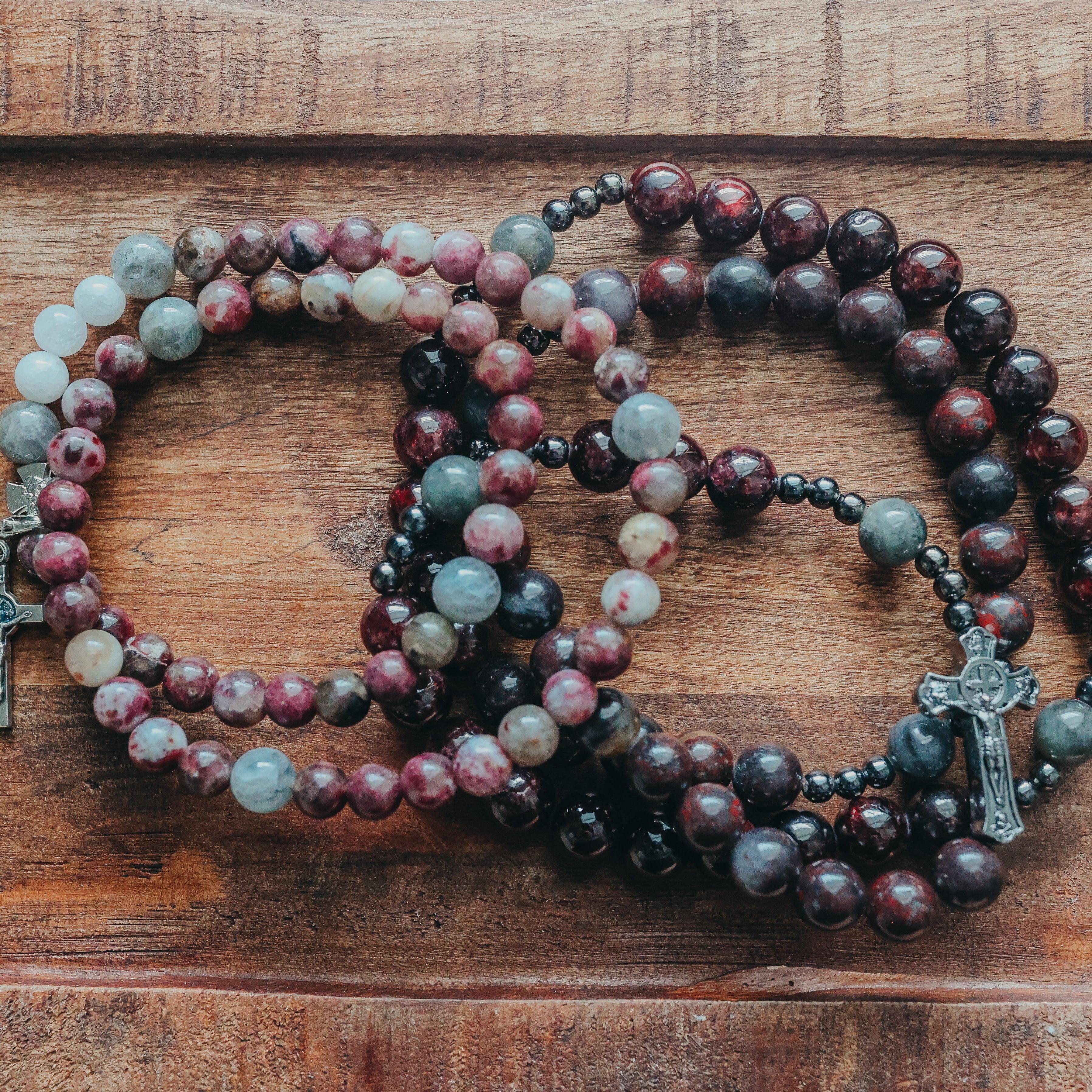 The Martins | Couples Rosary Bracelet Set