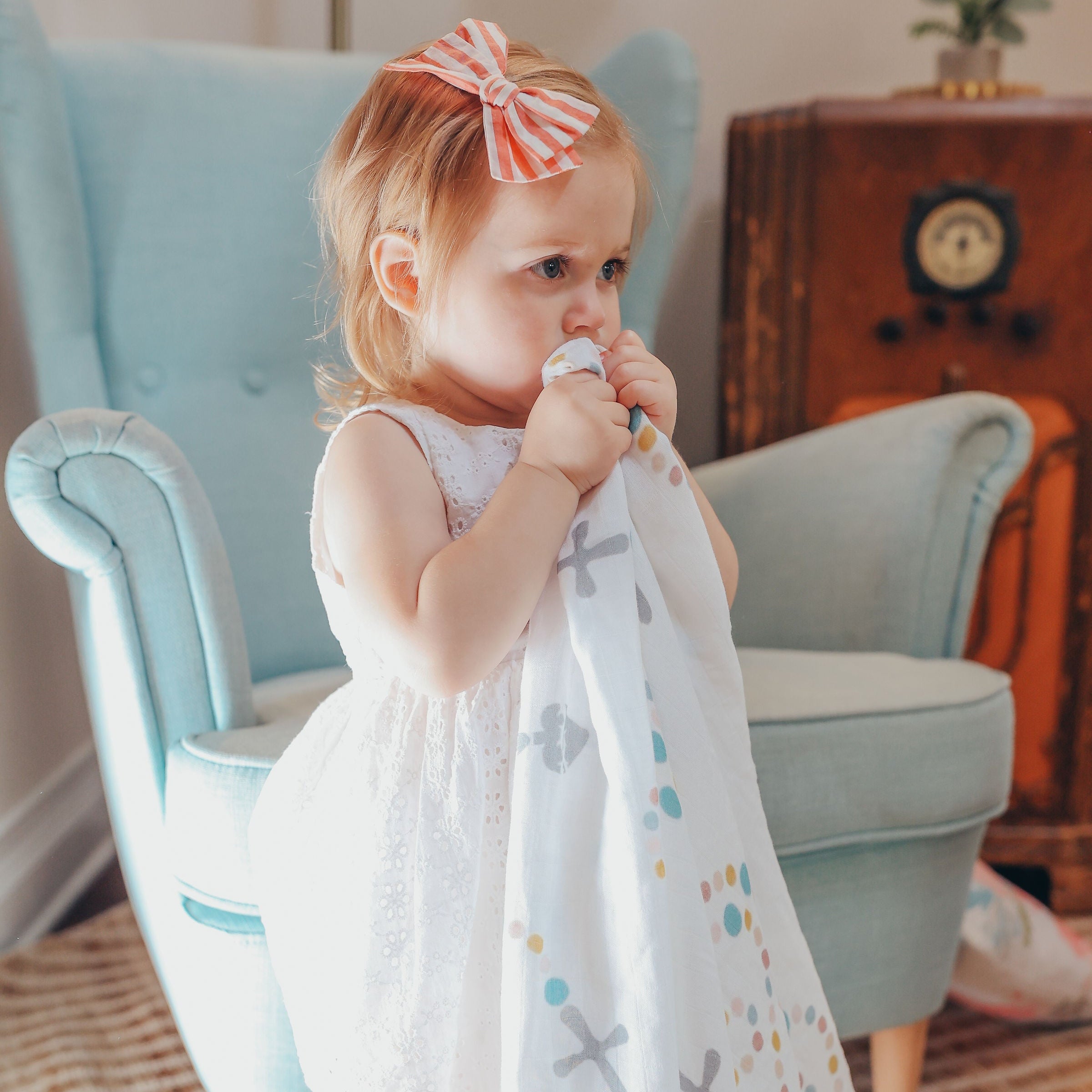 Holy Rosary Catholic Baby Blanket | Bamboo Muslin Swaddle
