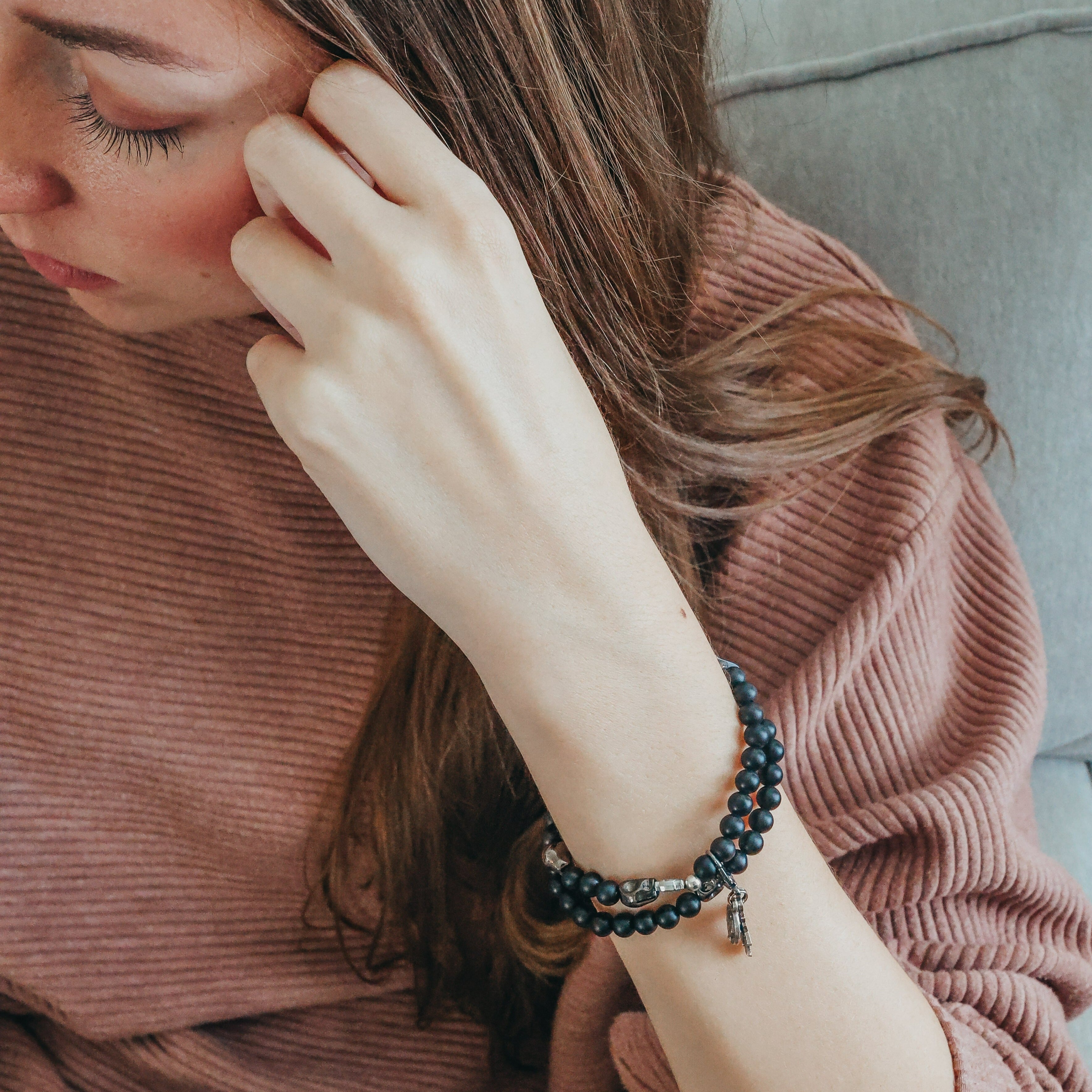 Memento Mori | Stretch and Wrap Rosary Bracelet