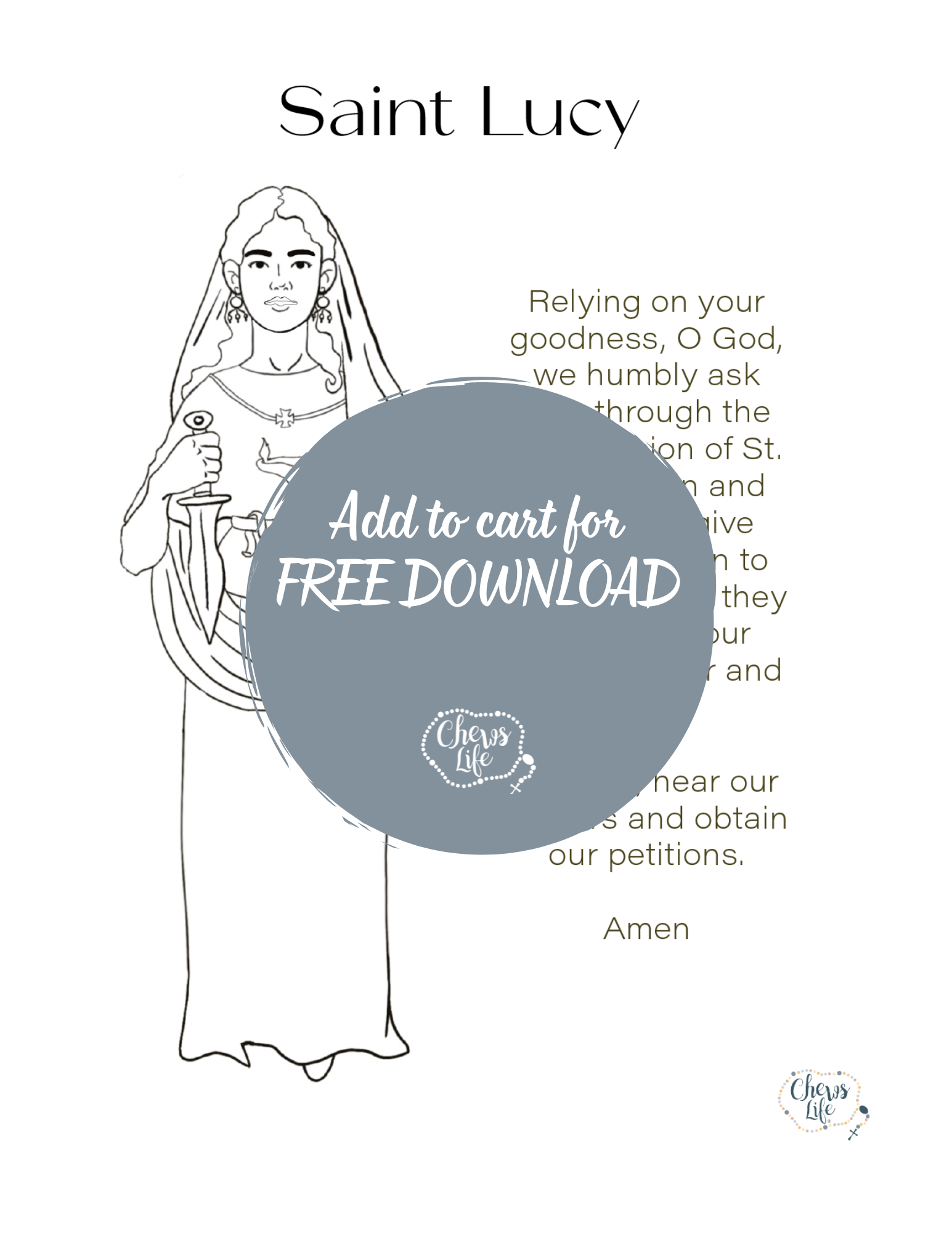St. Lucy Coloring Page