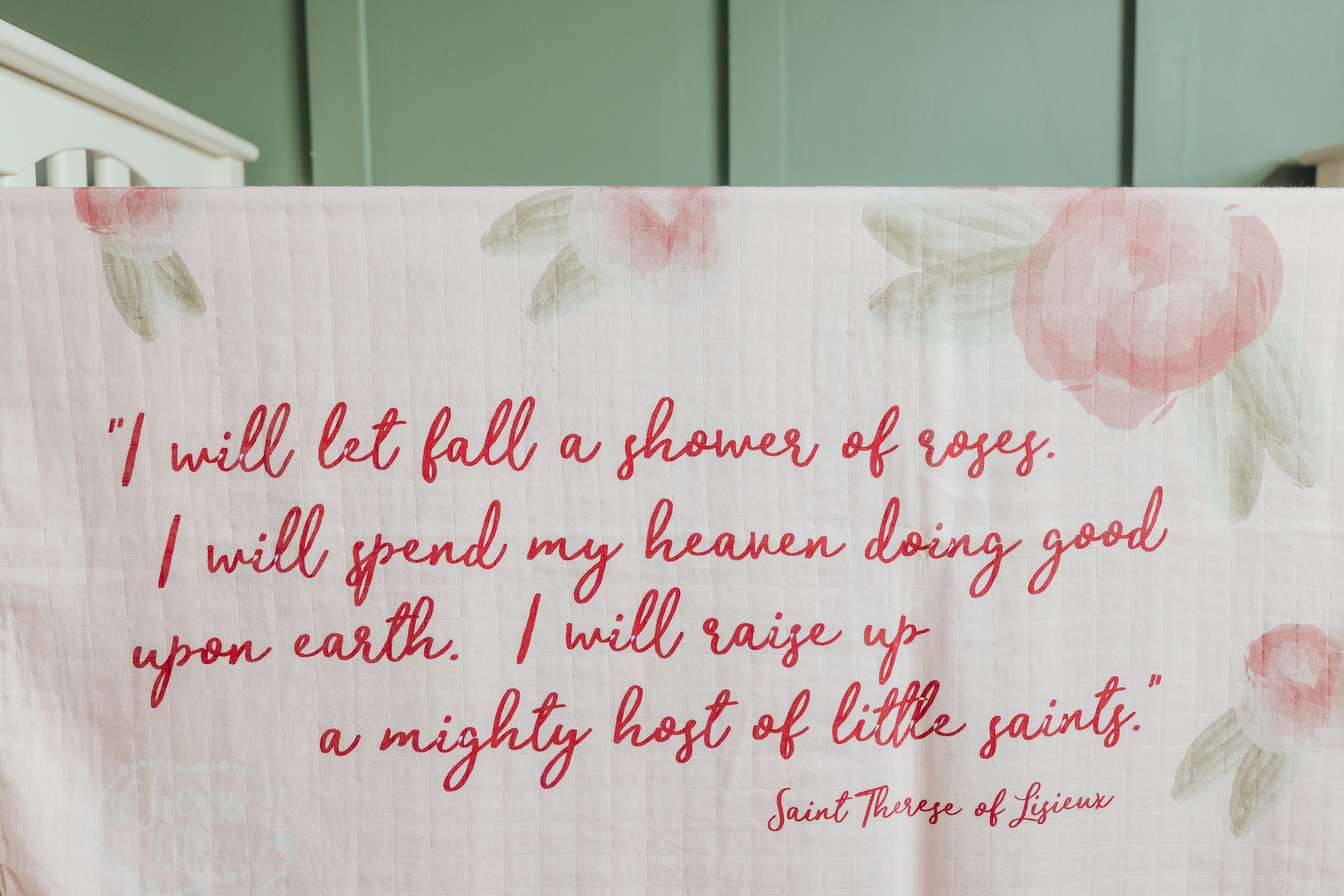 Shower of Roses Swaddle Blanket | Bamboo & Cotton