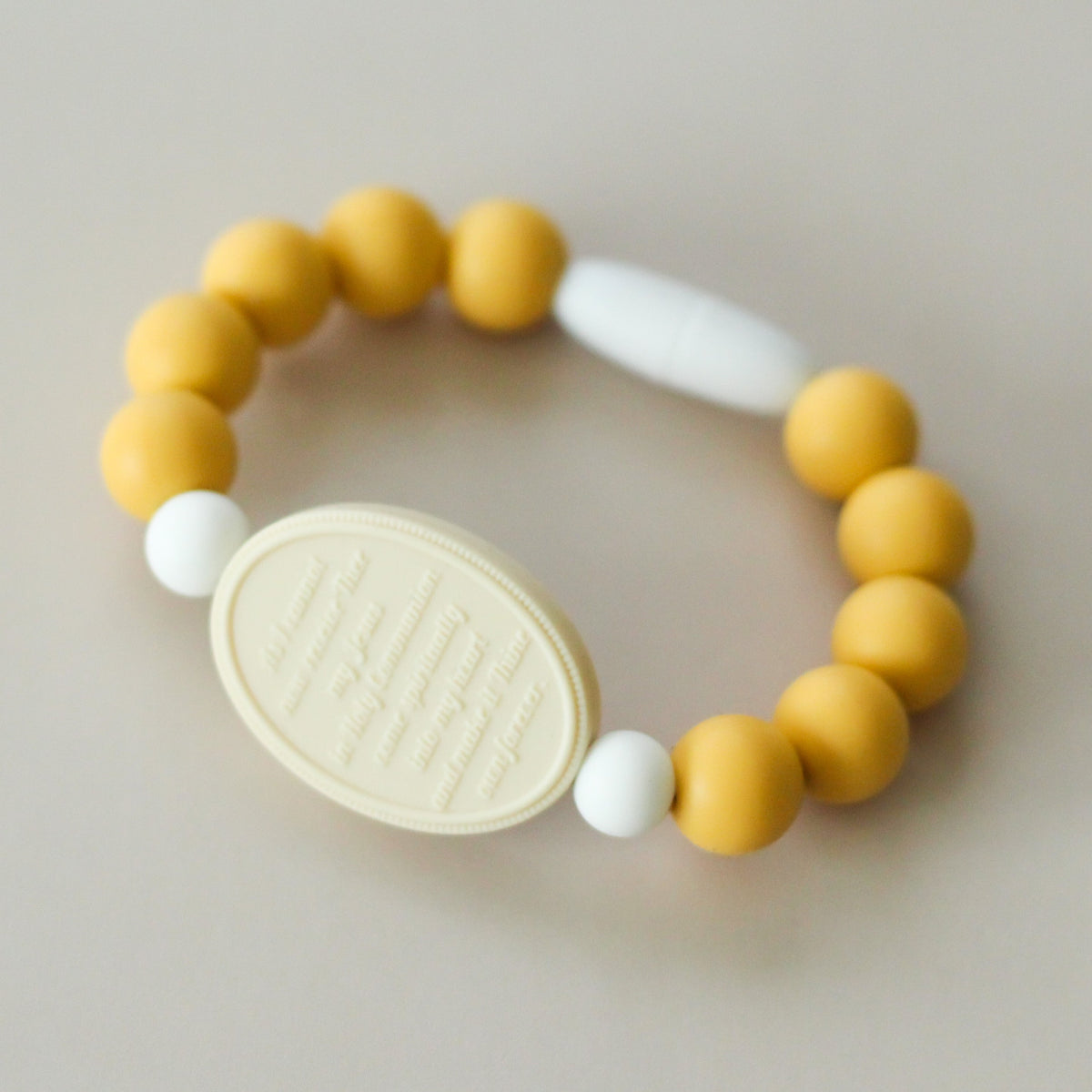 Blessed Sacrament Saint Bracelet | Mustard