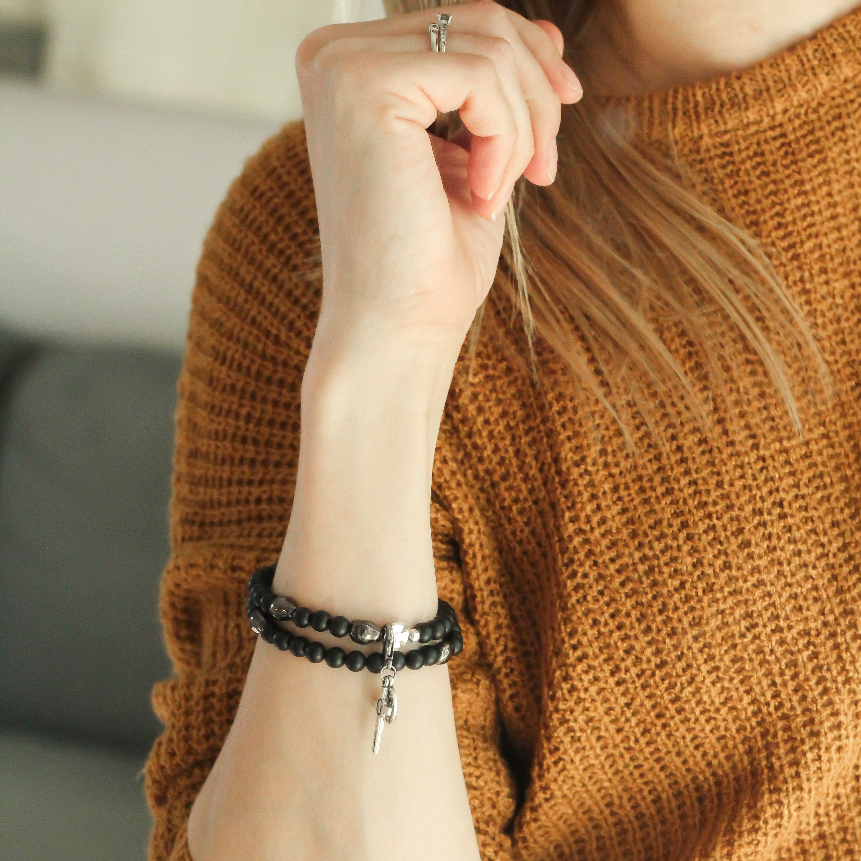Memento Mori | Stretch and Wrap Rosary Bracelet