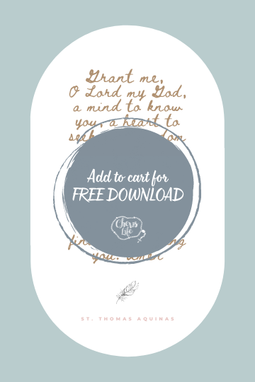 Prayer of St. Thomas Aquinas