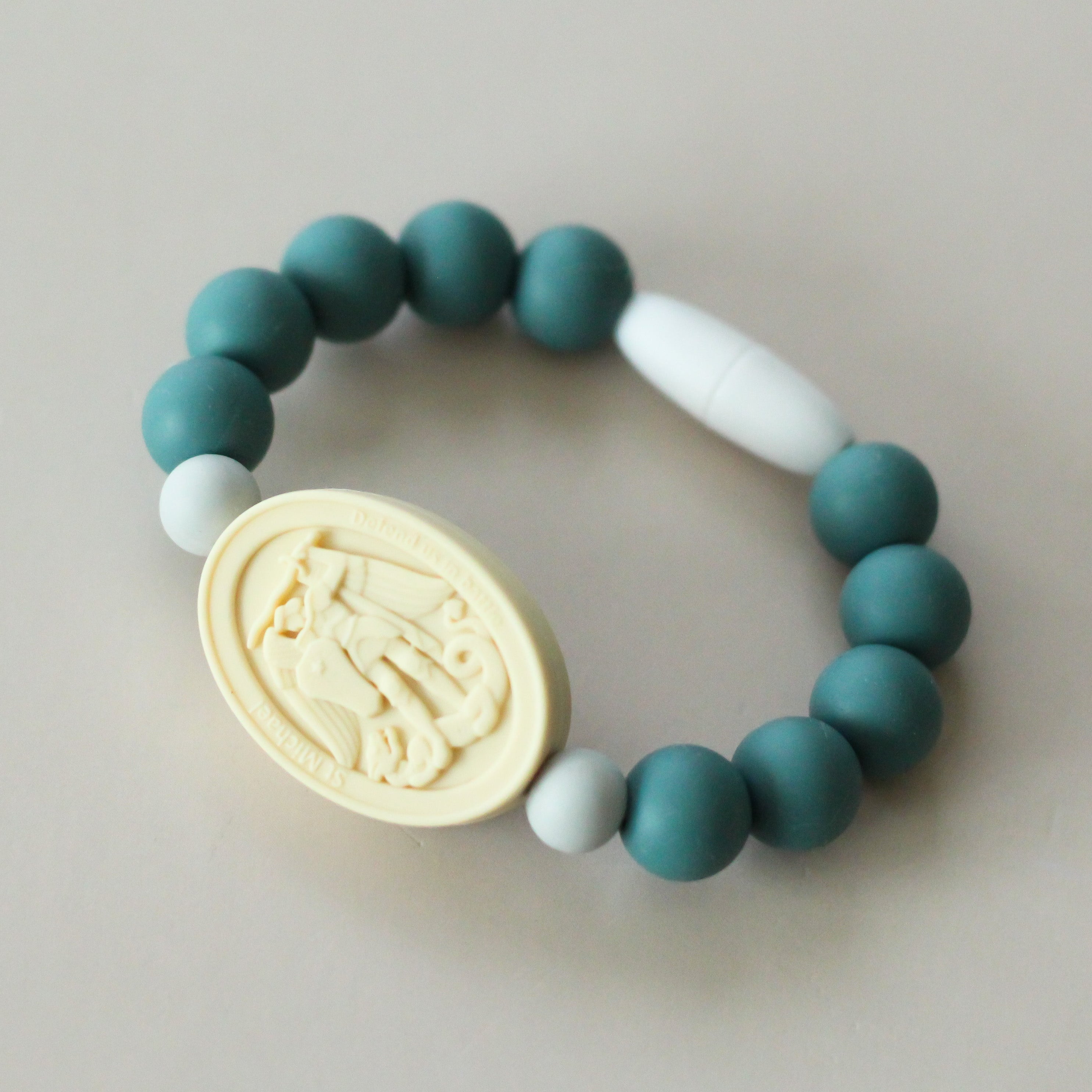 St. Joseph and St. Michael Saint Bracelet | Teal