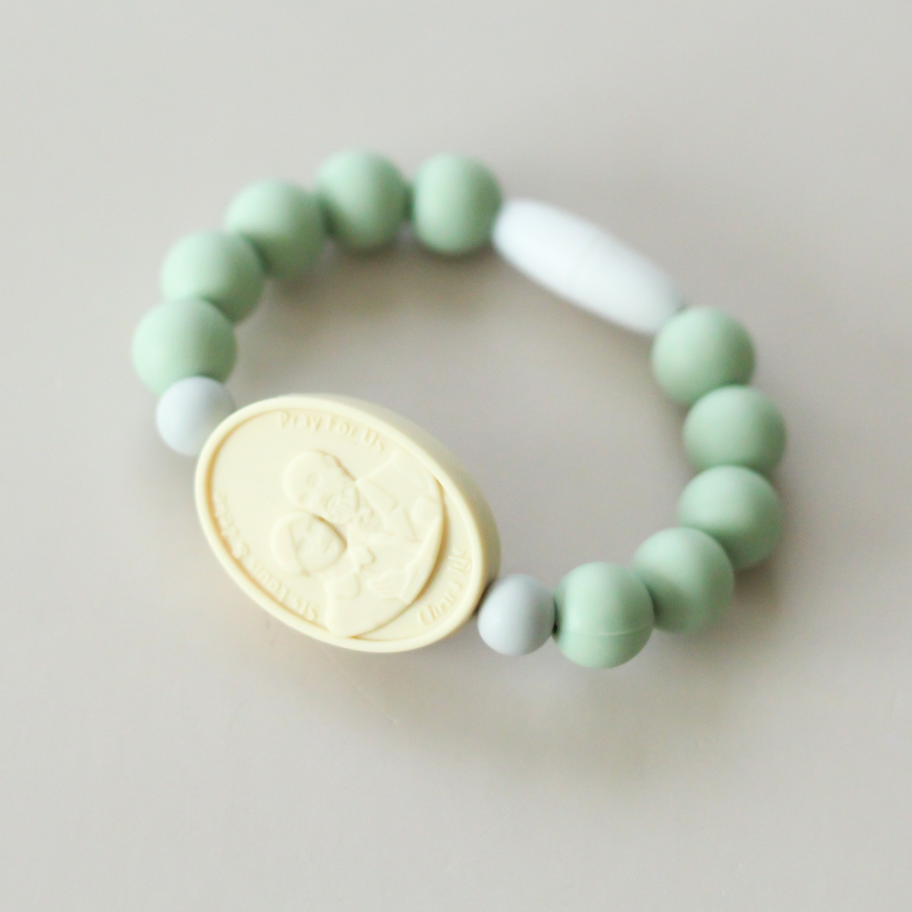 St. Therese with Sts. Zelie and Louis Saint Bracelet | Green