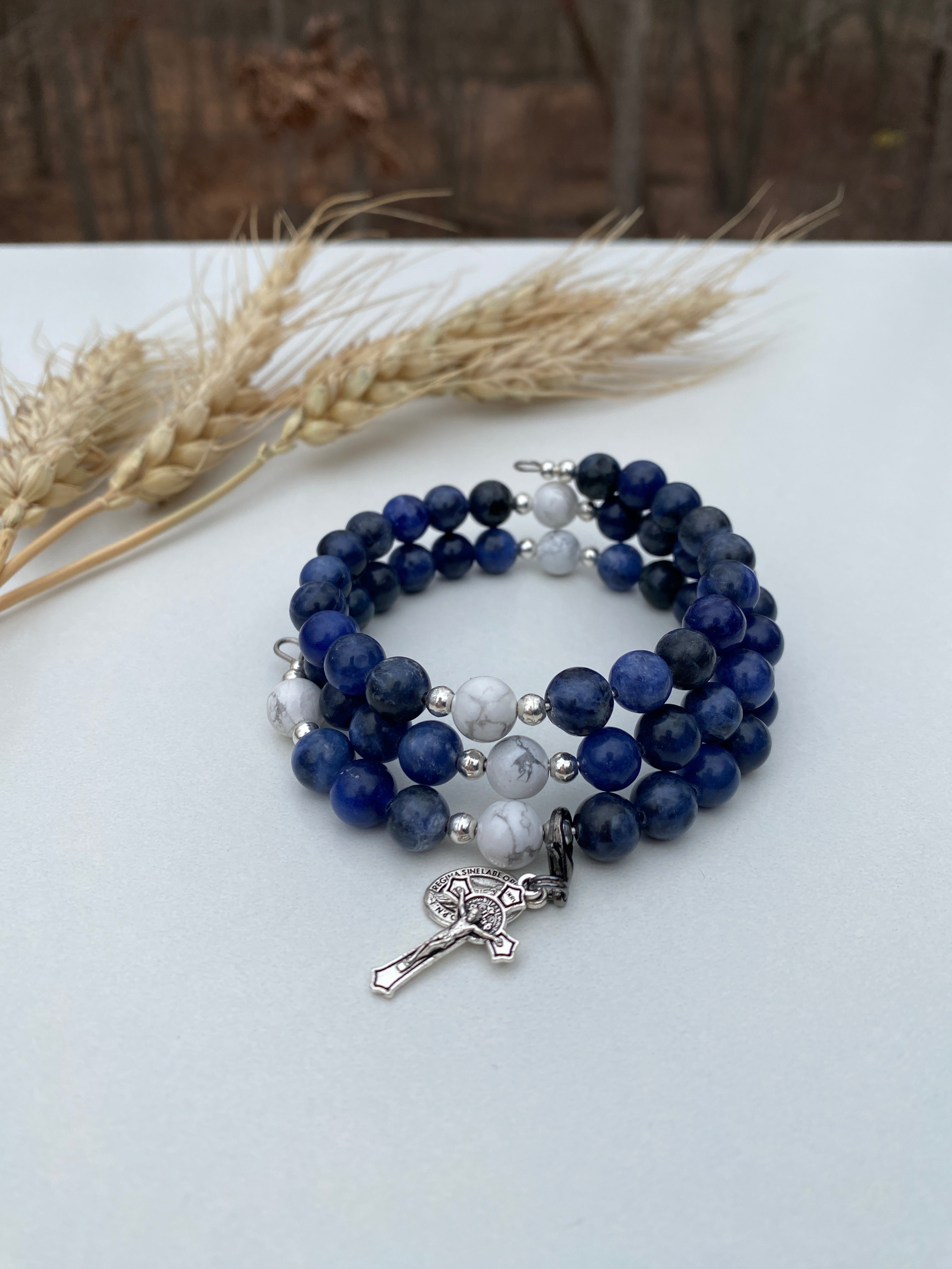 Immaculate Conception | Memory Wire Rosary Bracelet