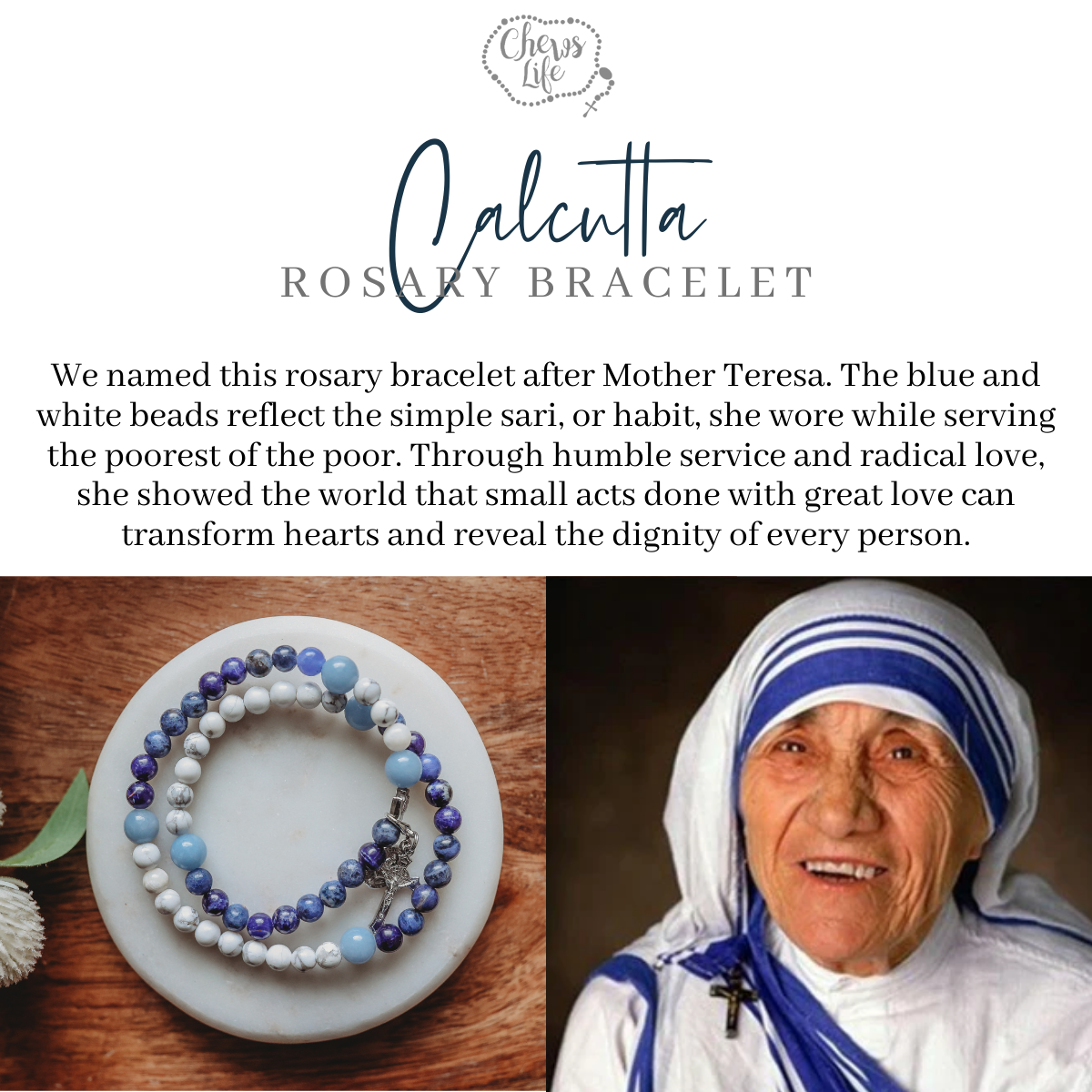 Calcutta | Stretch & Wrap Rosary Bracelet