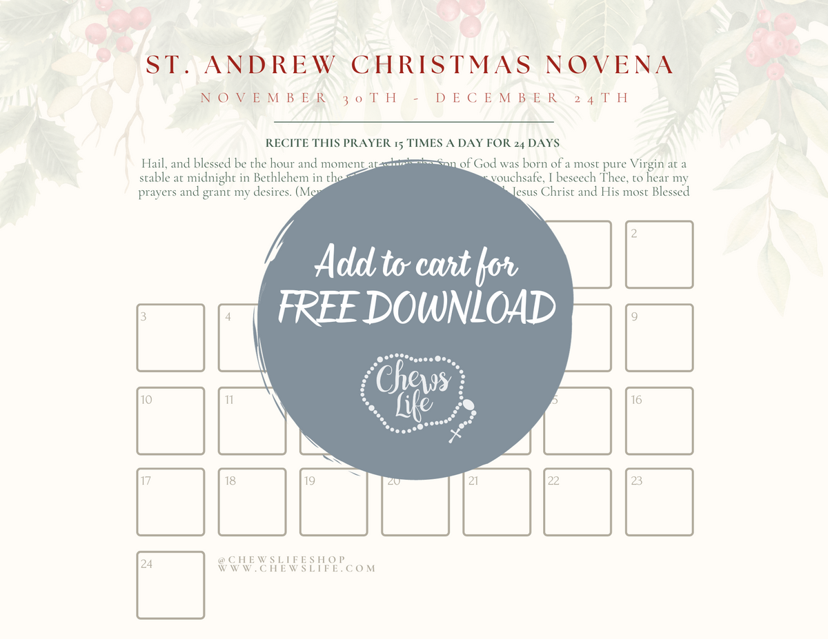 2023 St. Andrew Christmas Novena Tracker | FREE!