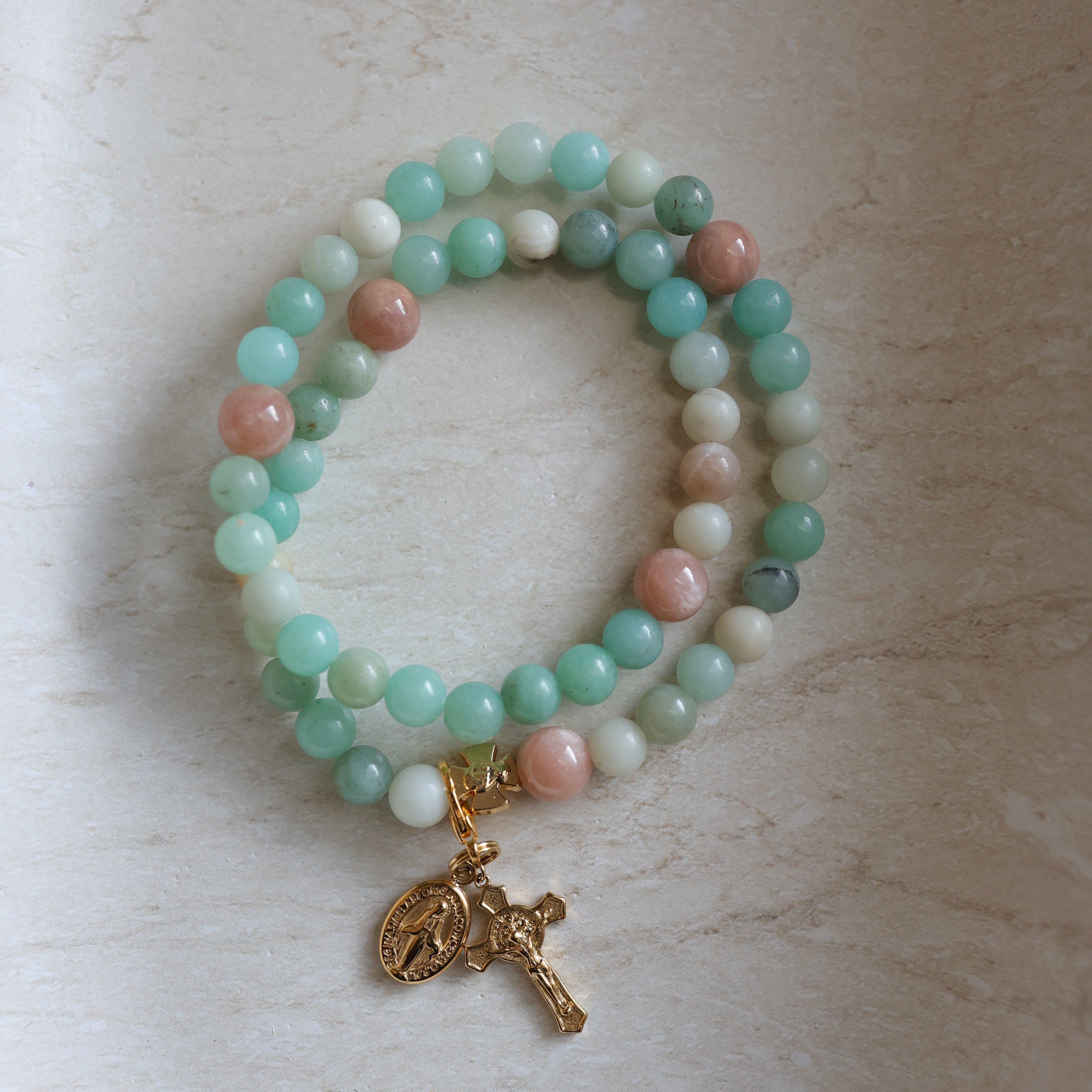 Gianna | Stretch & Wrap Rosary Bracelet