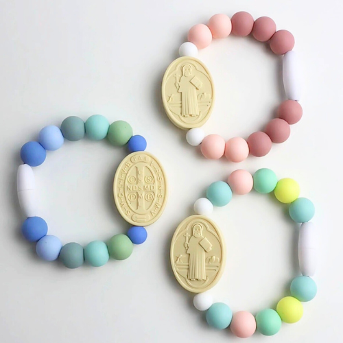 Neutral | Silicone Saint Benedict Saint Bracelet