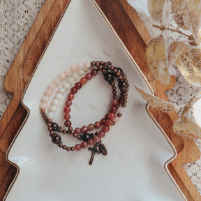 Advent | Triple Stretch & Wrap Rosary Bracelet | Seasonal Exclusive