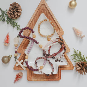 Advent | Triple Stretch & Wrap Rosary Bracelet | Seasonal Exclusive