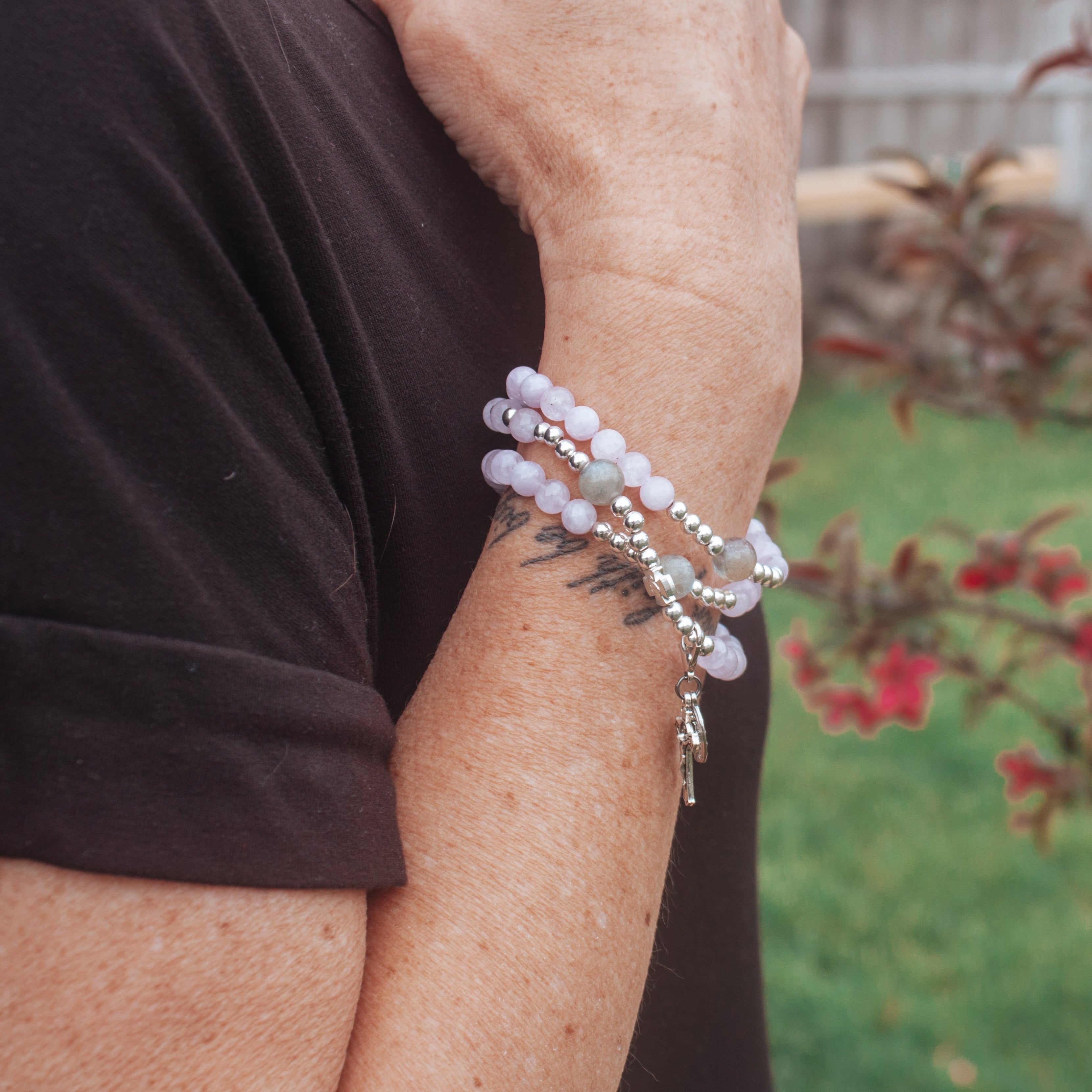 The Ascension | Triple Stretch & Wrap Rosary Bracelet